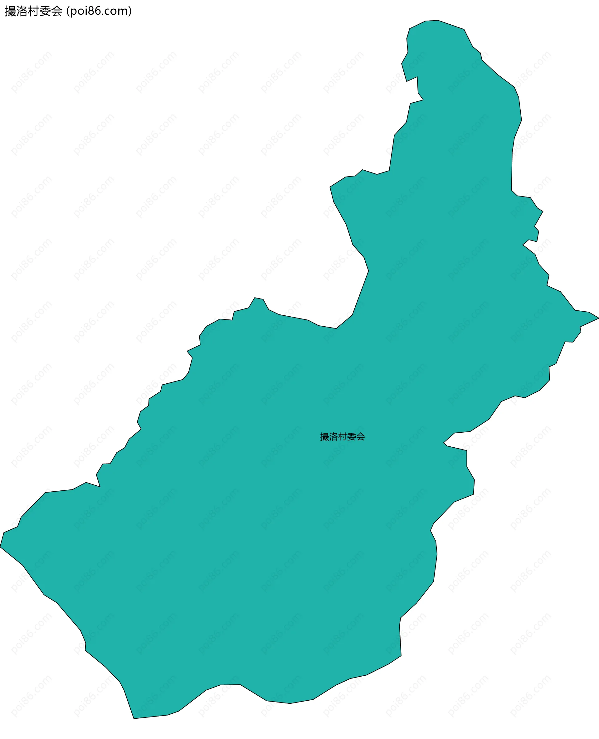 撮洛村委会边界地图