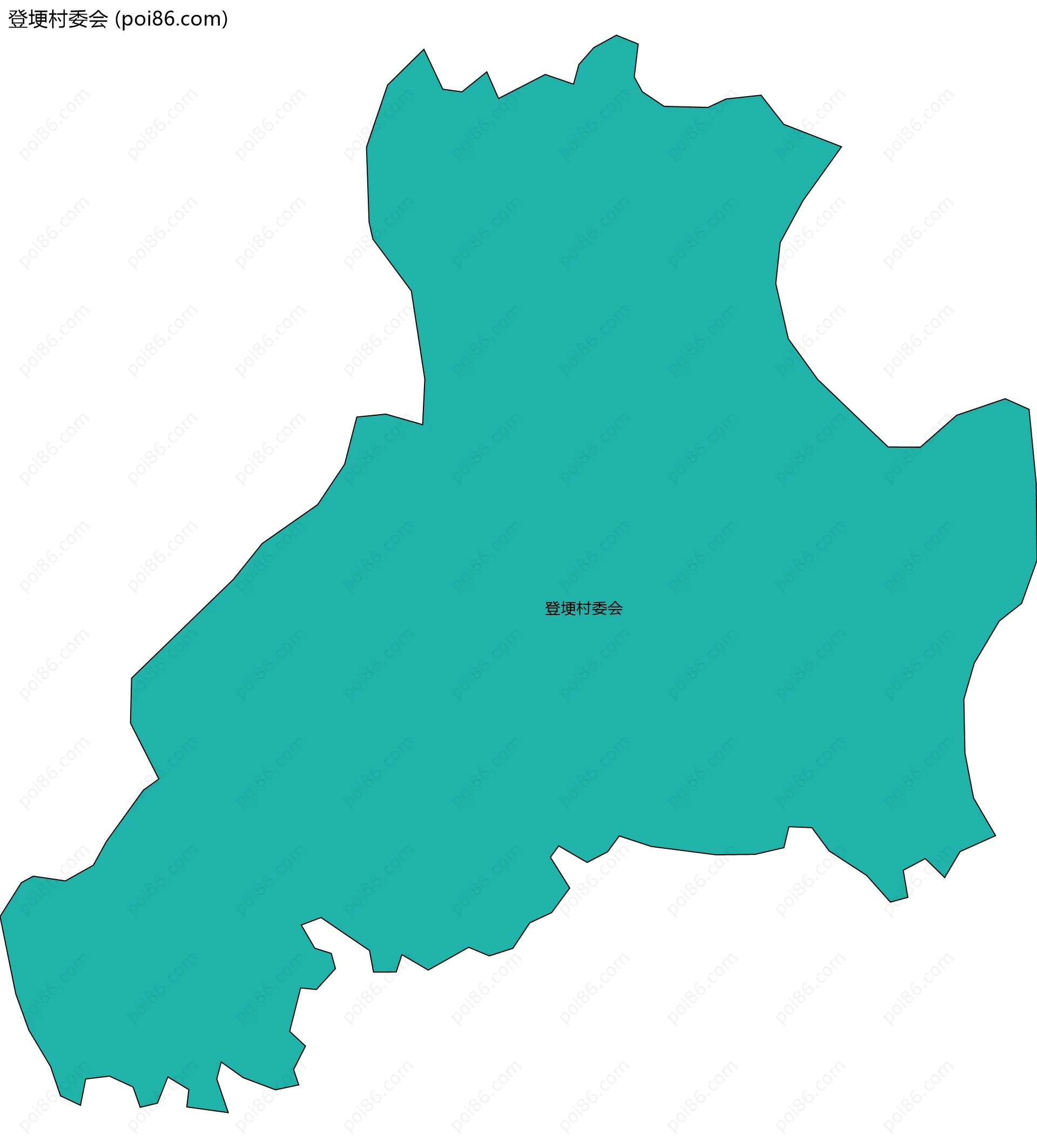 登埂村委会边界地图