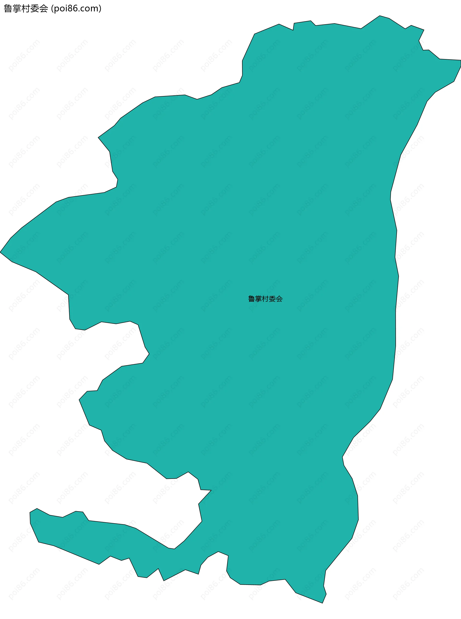 鲁掌村委会边界地图