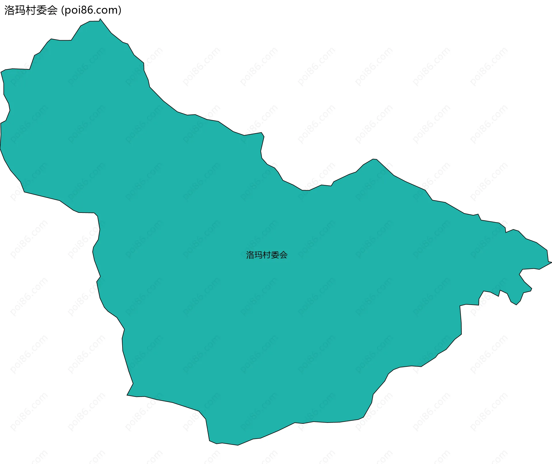 洛玛村委会边界地图