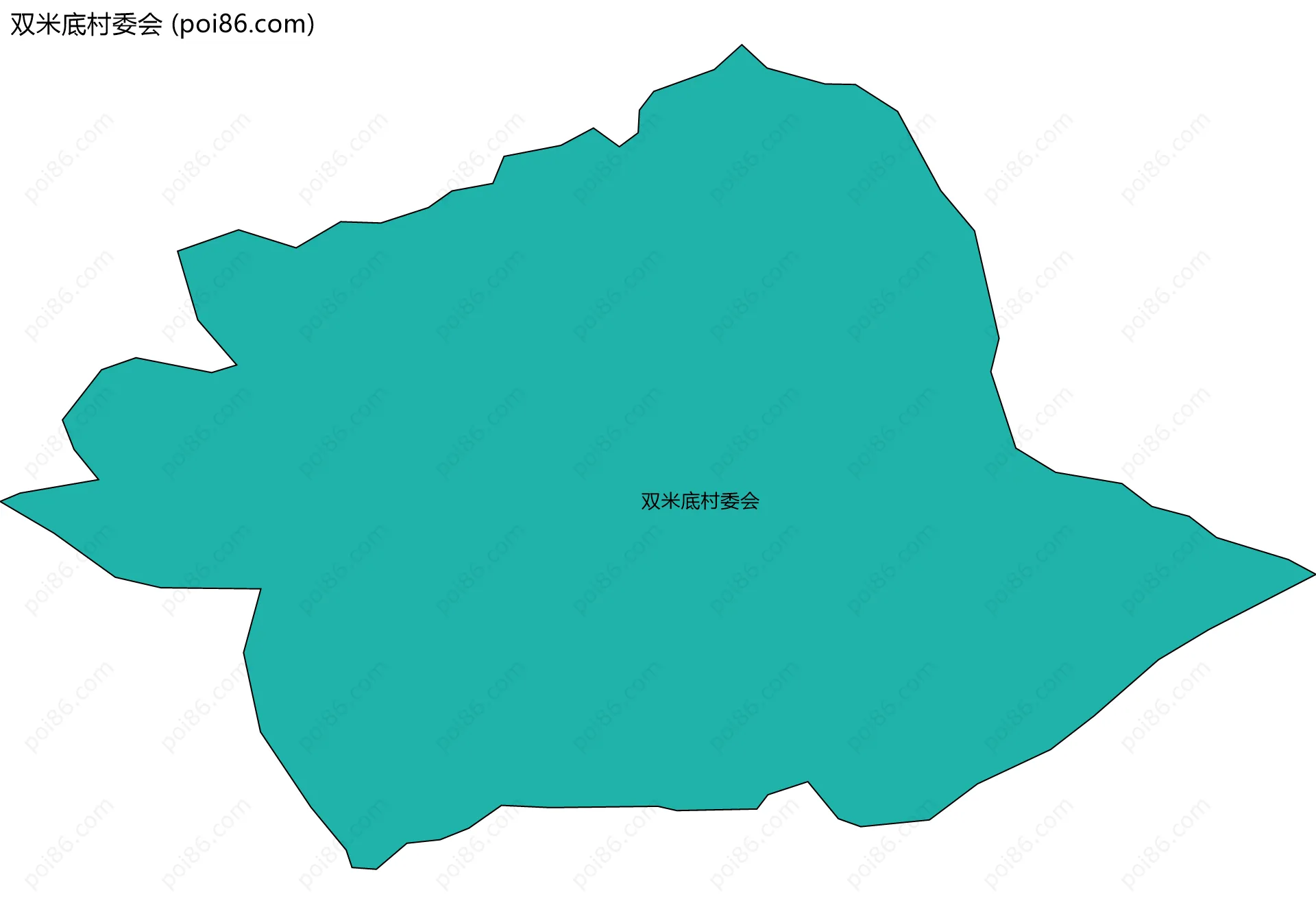 双米底村委会边界地图