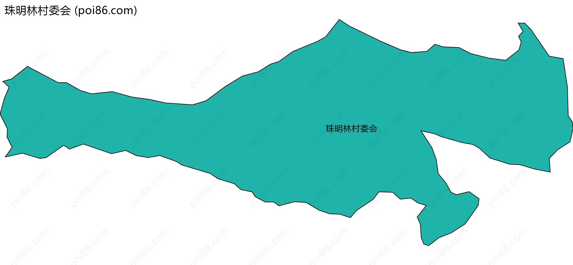 珠明林村委会边界地图