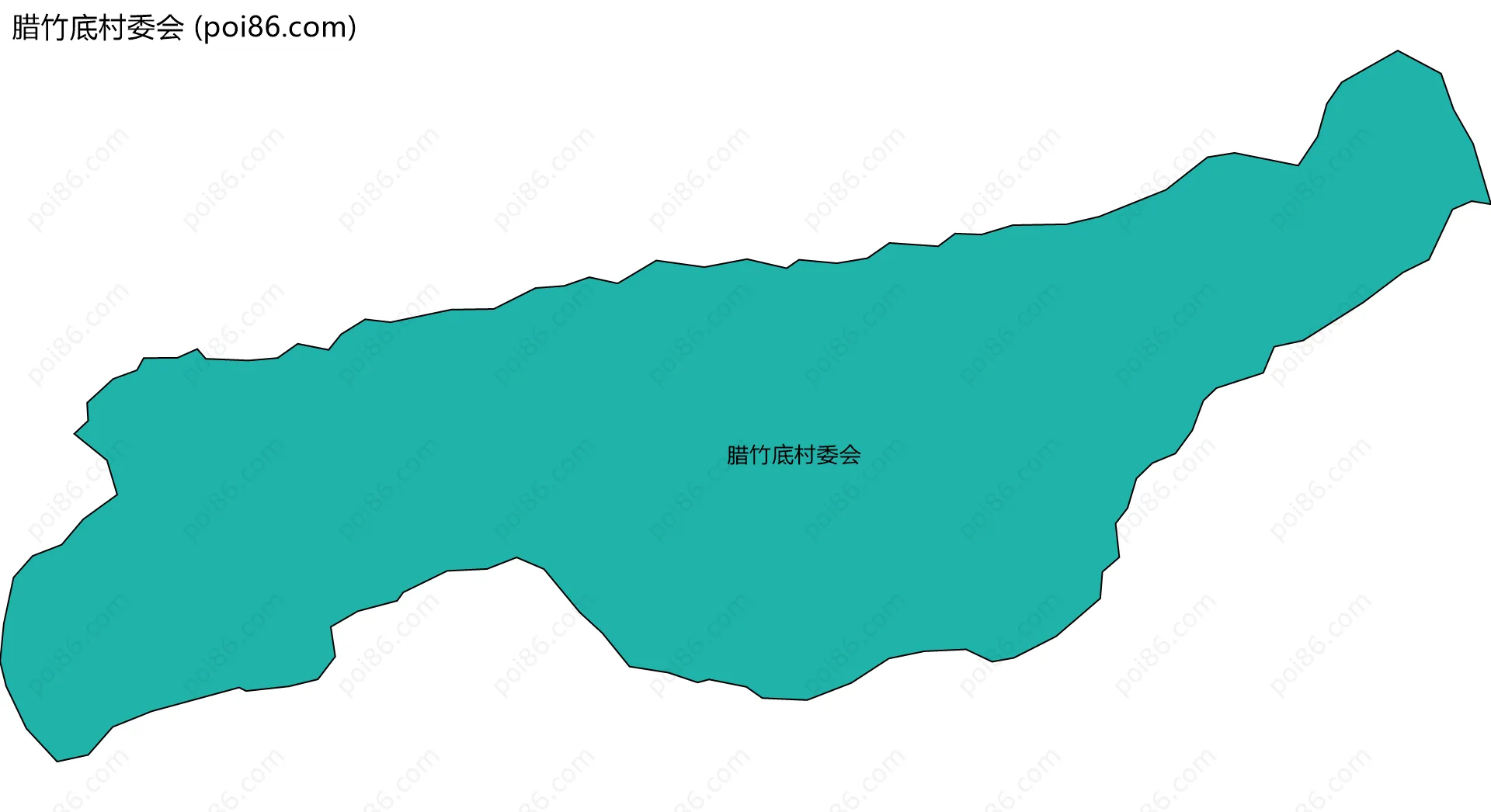 腊竹底村委会边界地图