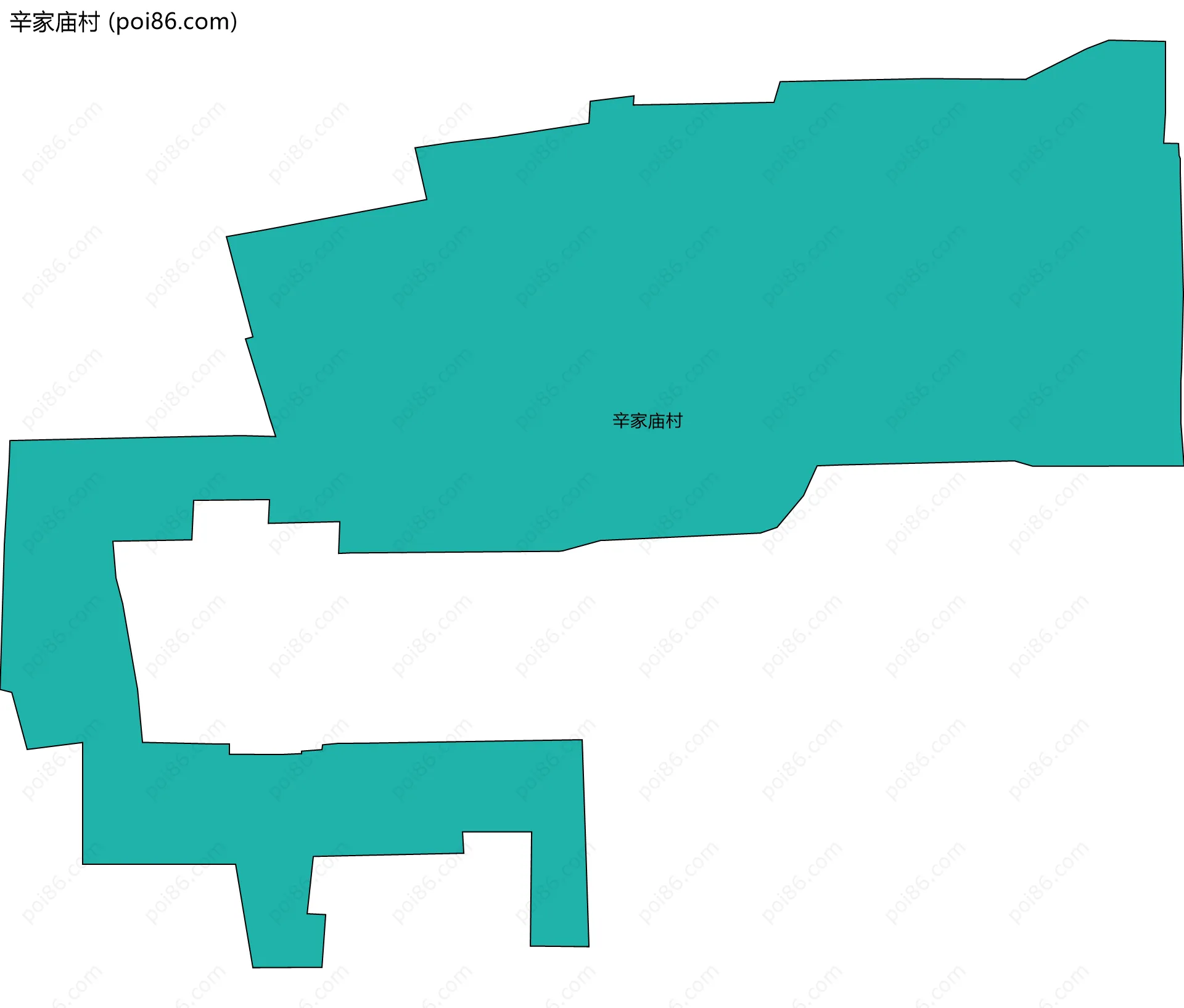 辛家庙村边界地图
