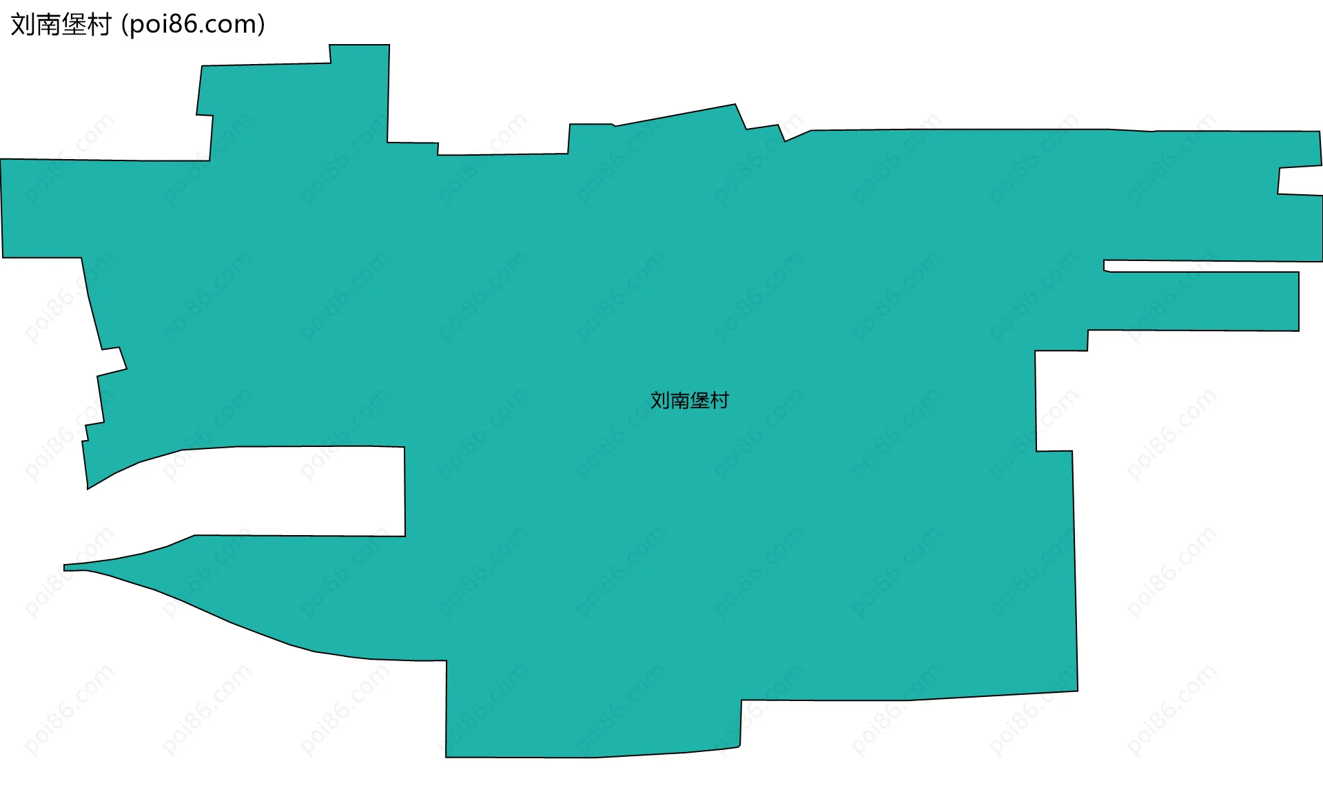 刘南堡村边界地图