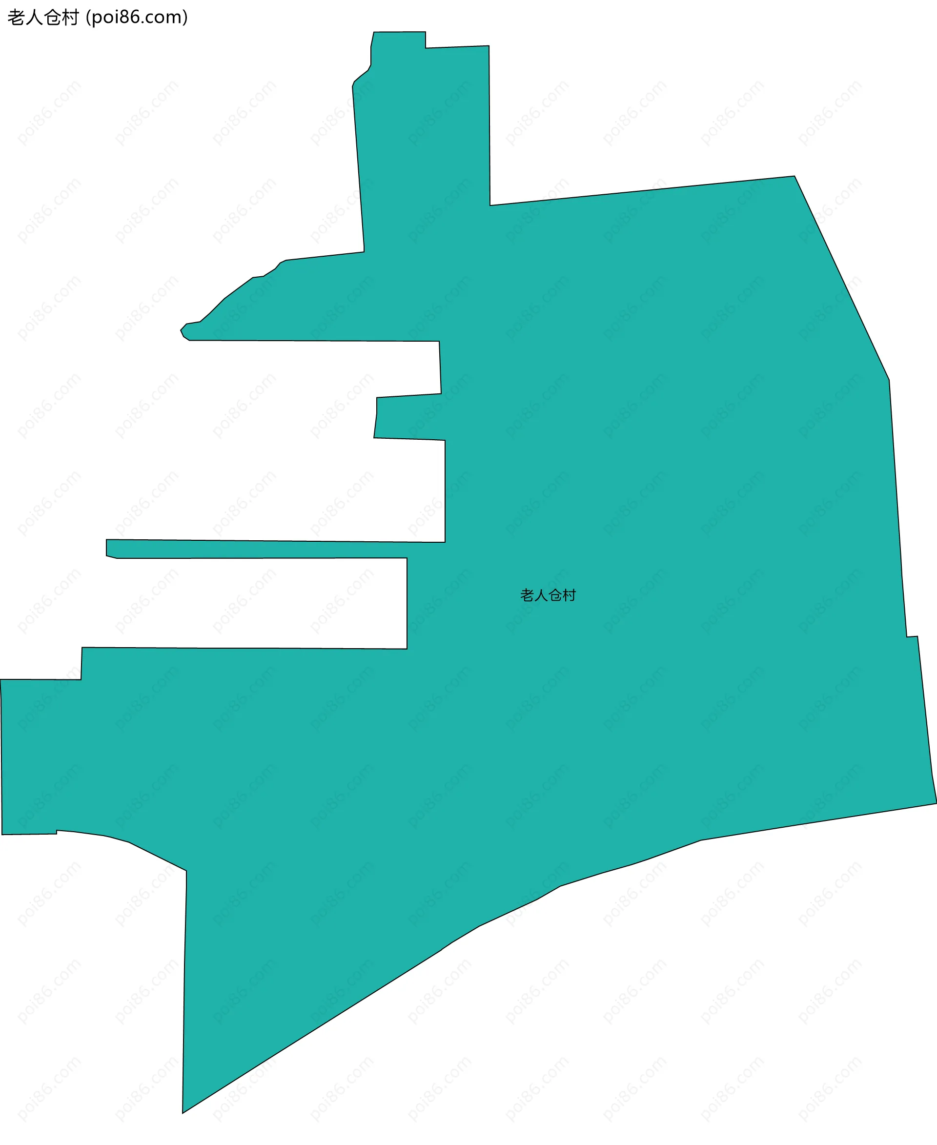 老人仓村边界地图