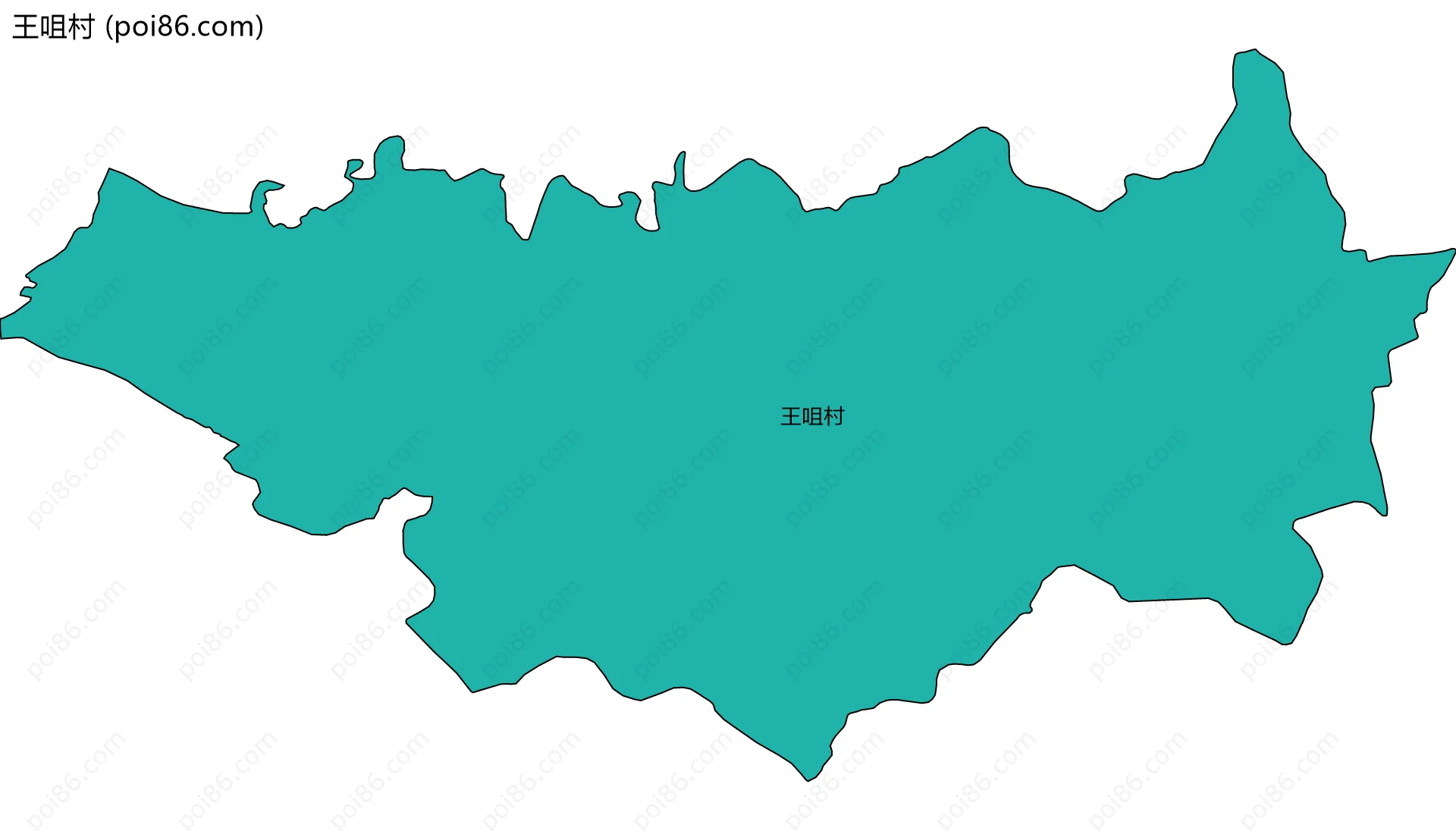 王咀村边界地图