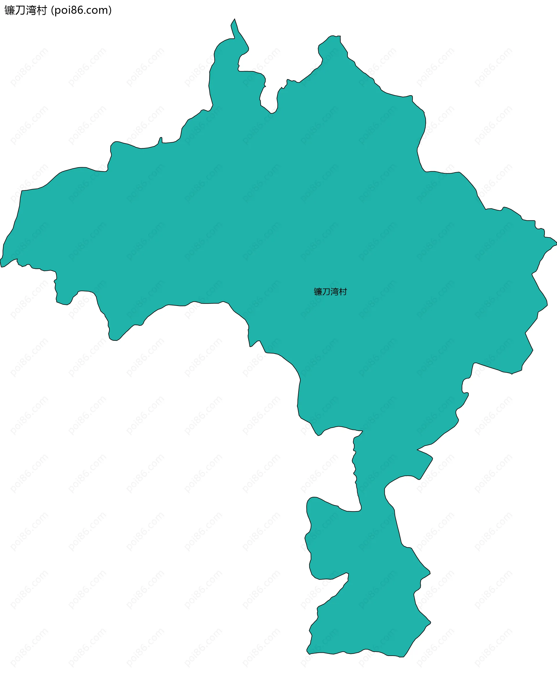 镰刀湾村边界地图