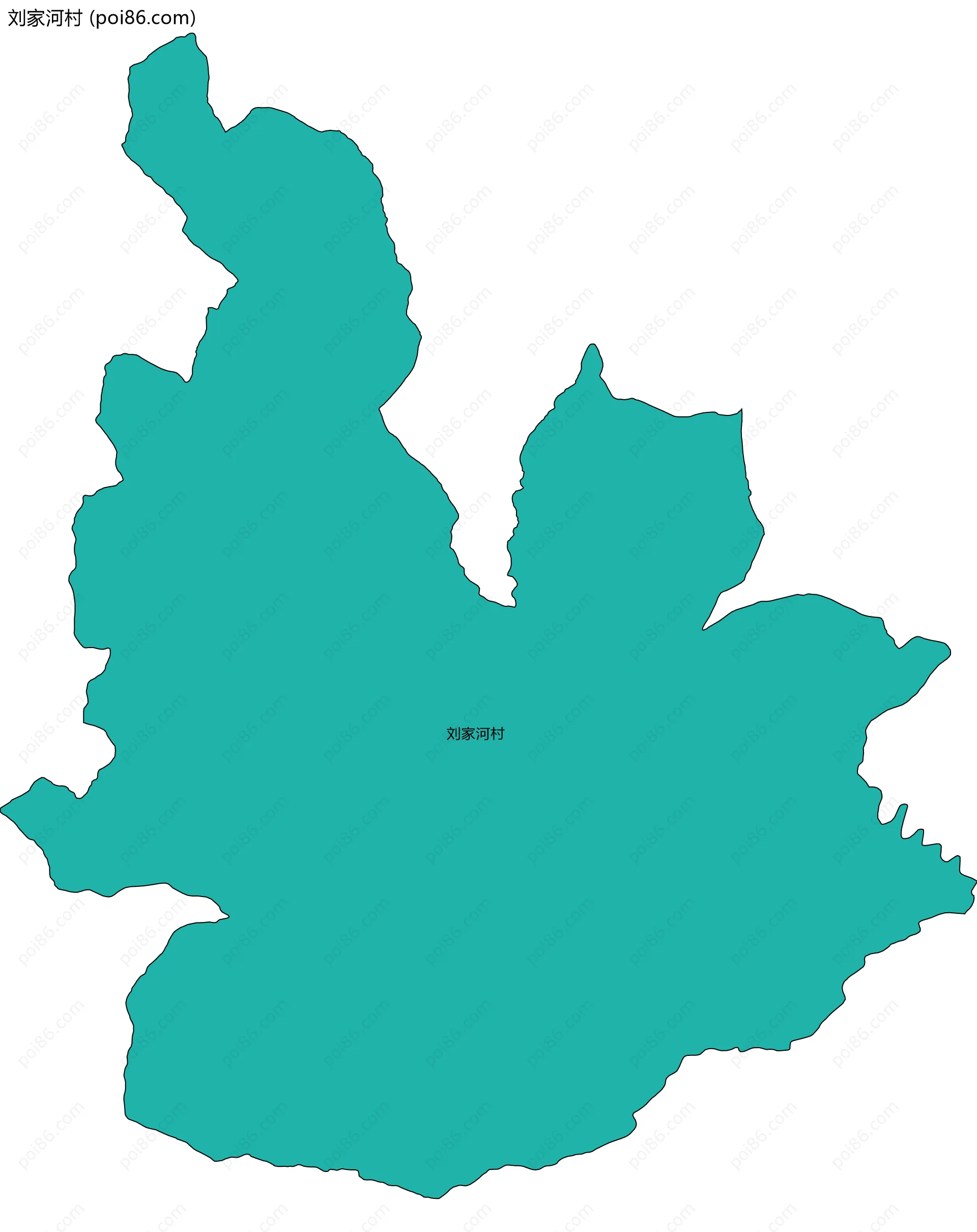 刘家河村边界地图