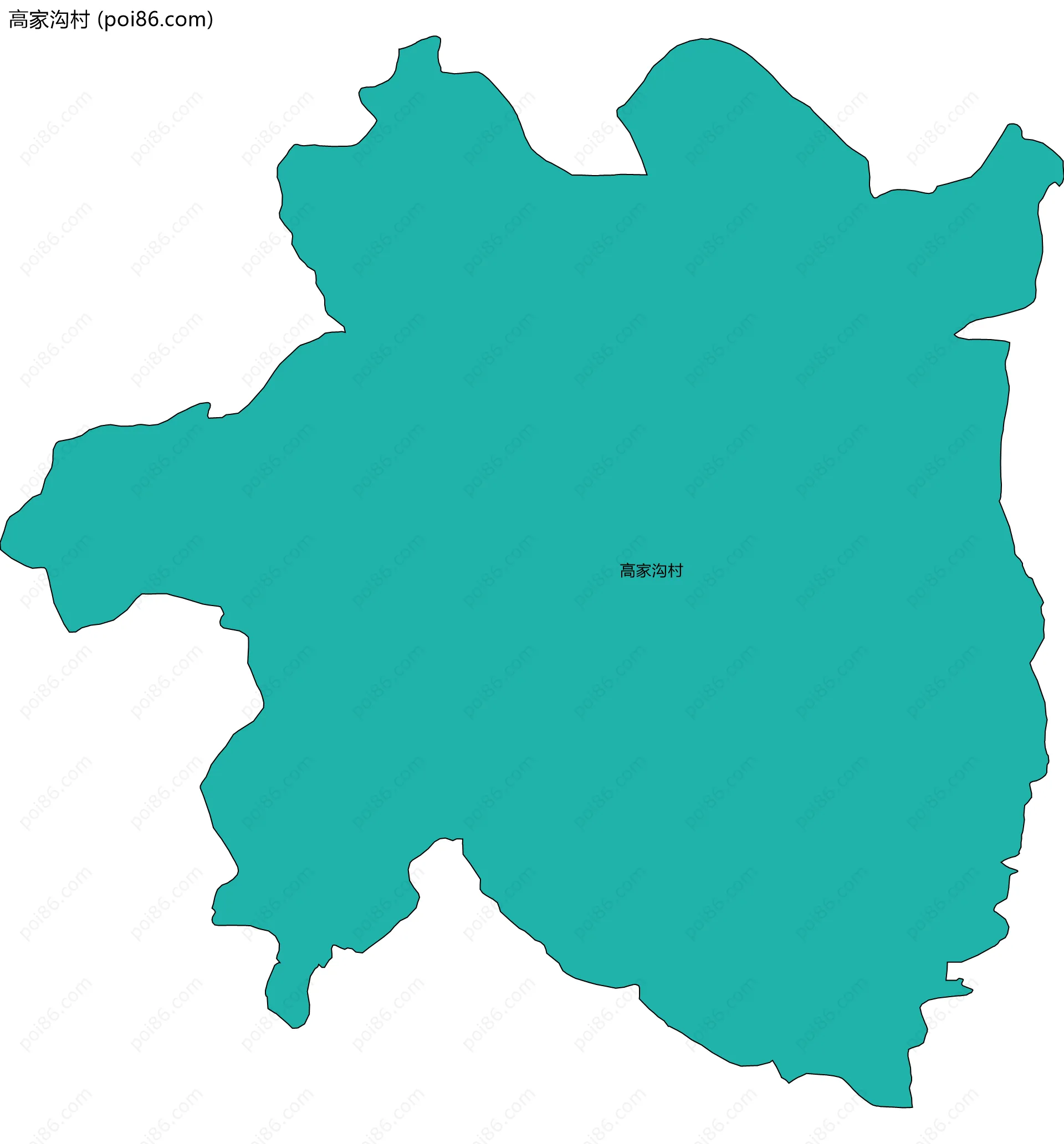 高家沟村边界地图