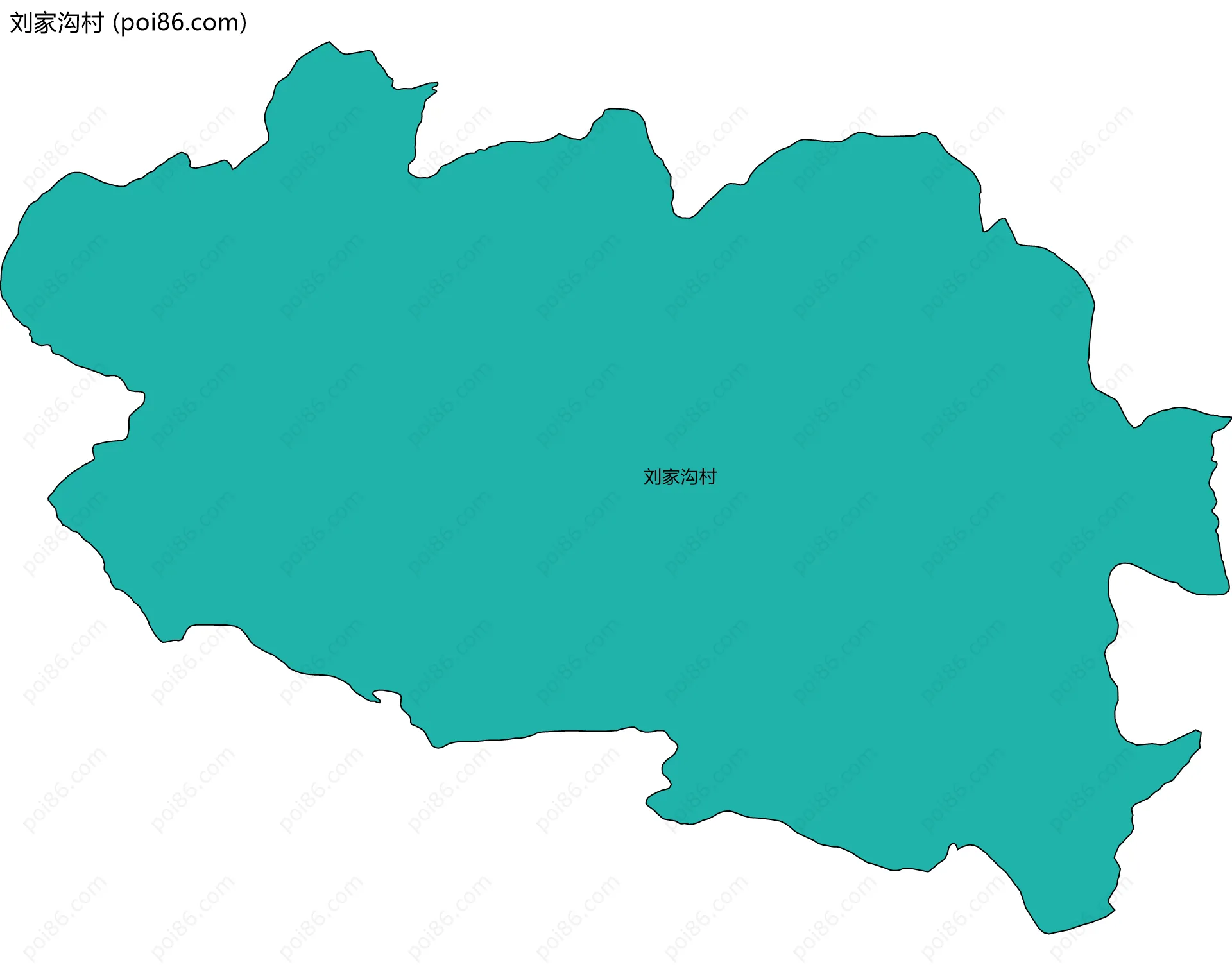 刘家沟村边界地图