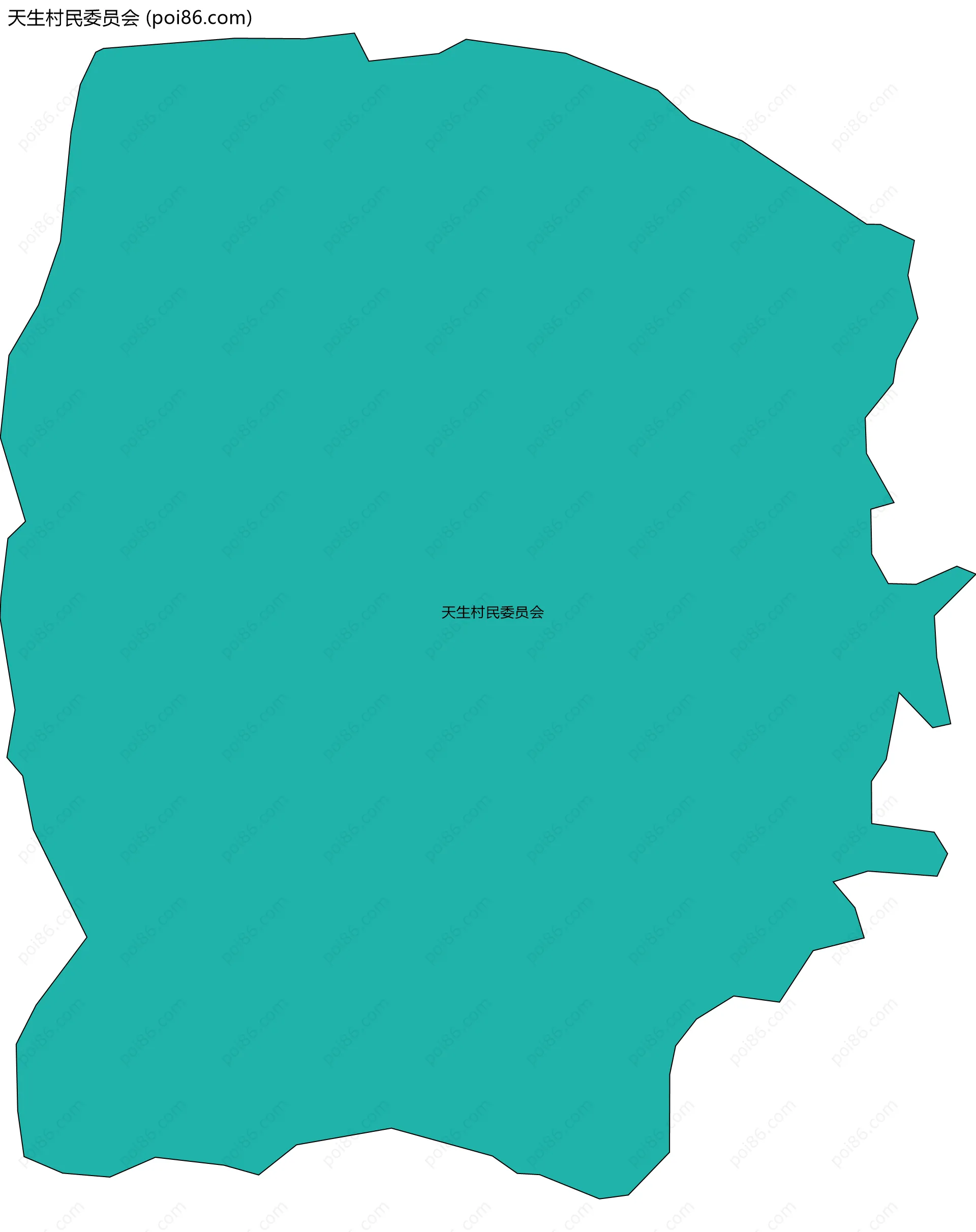 天生村民委员会边界地图