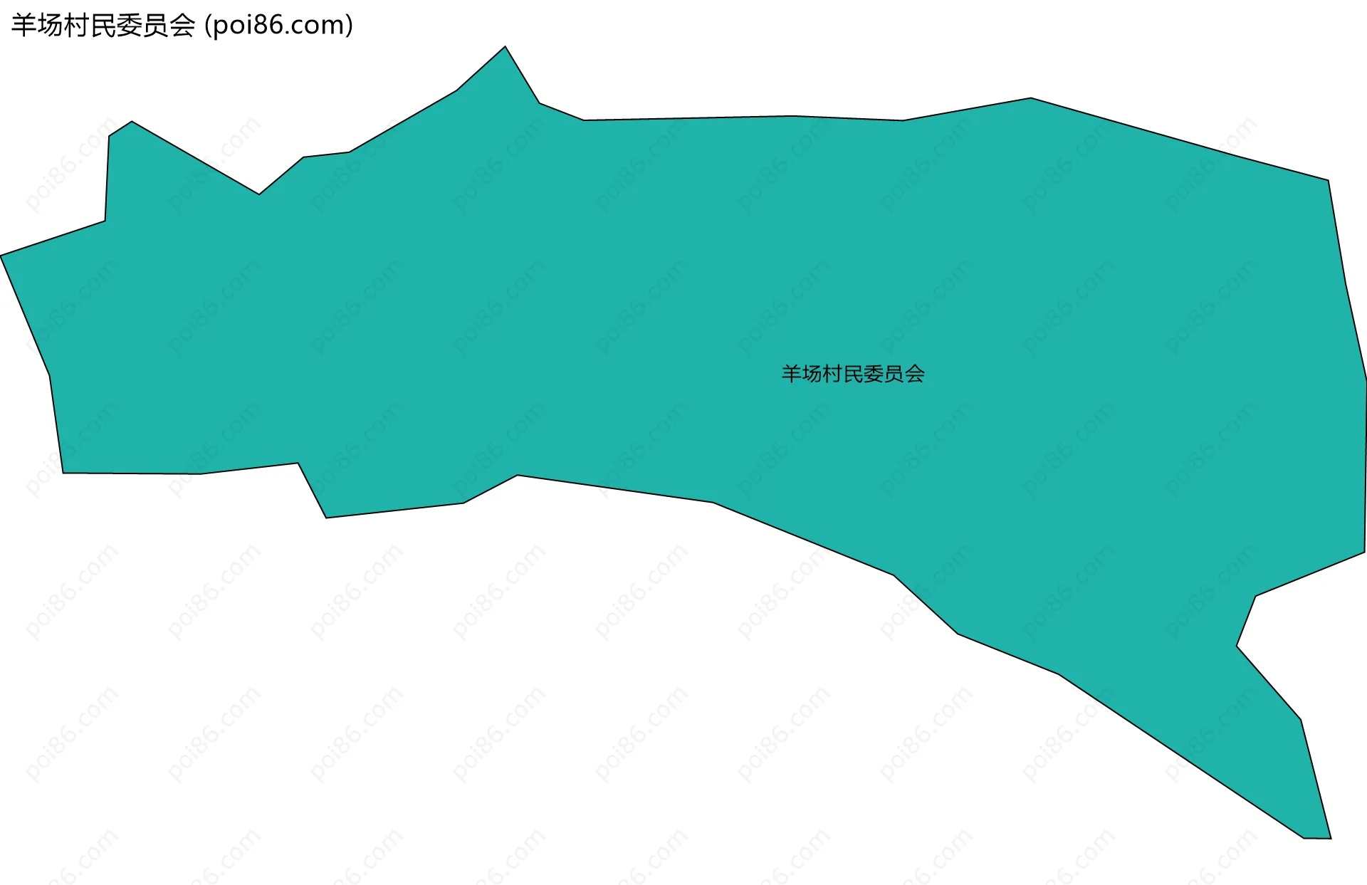 羊场村民委员会边界地图