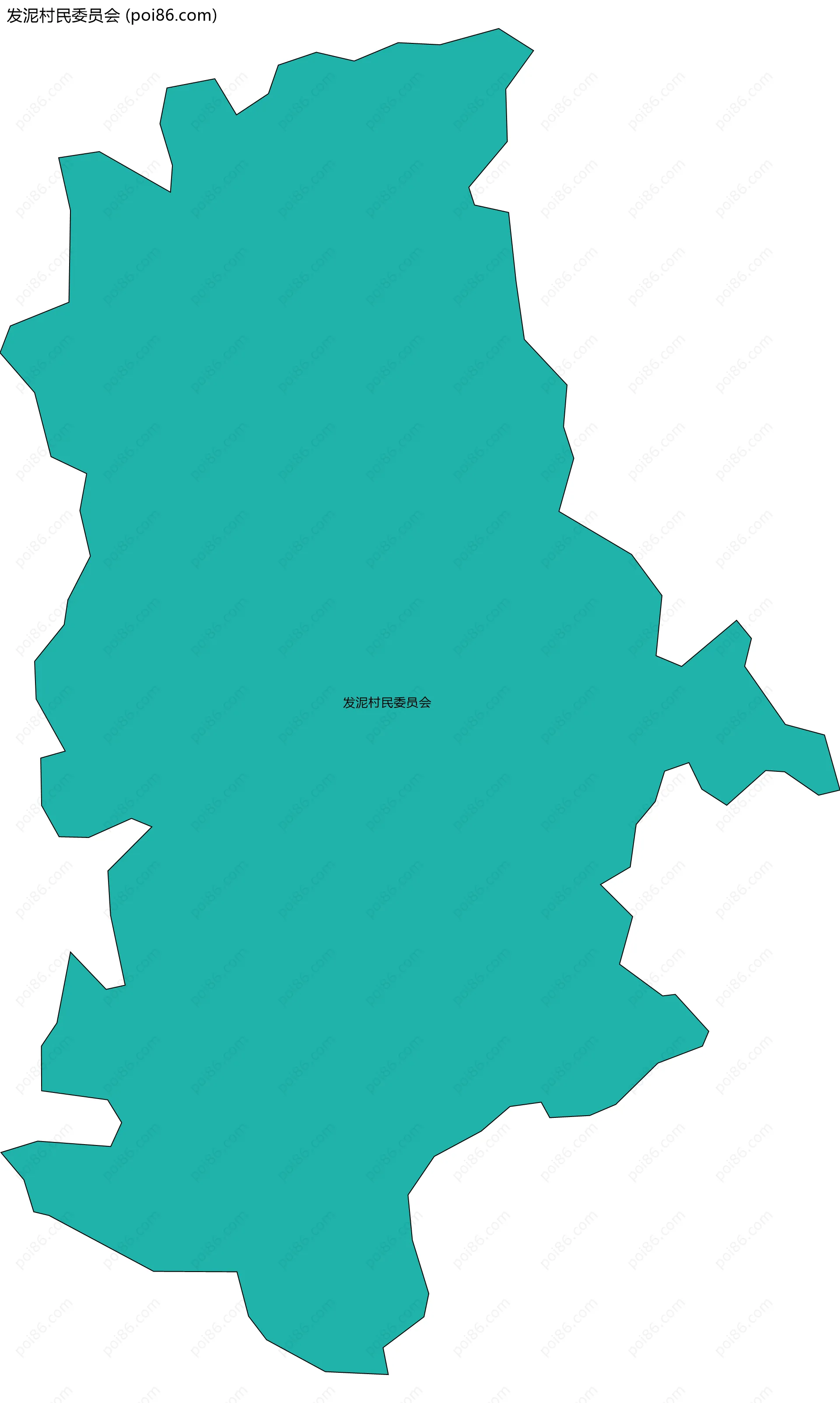 发泥村民委员会边界地图