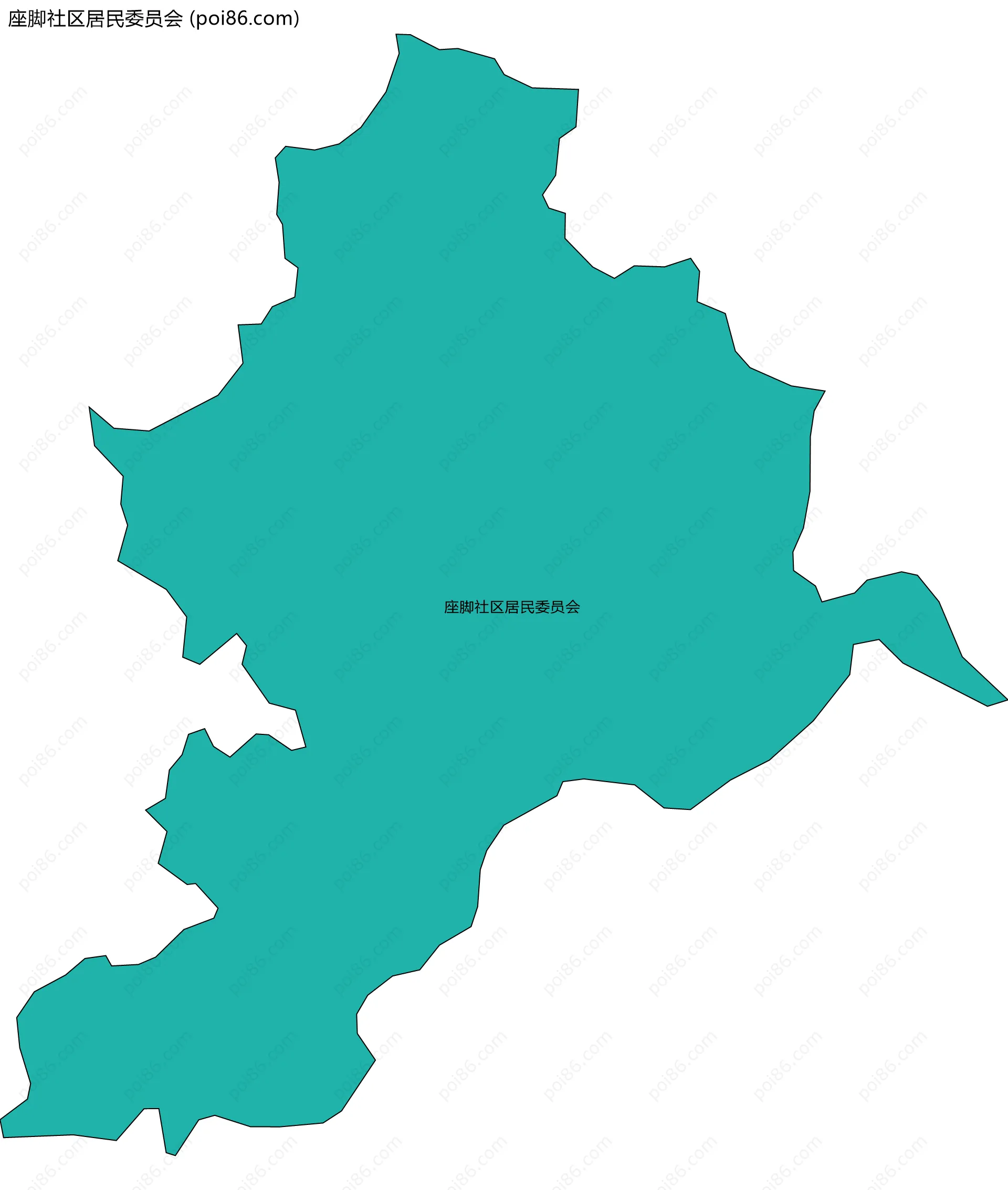 座脚社区居民委员会边界地图