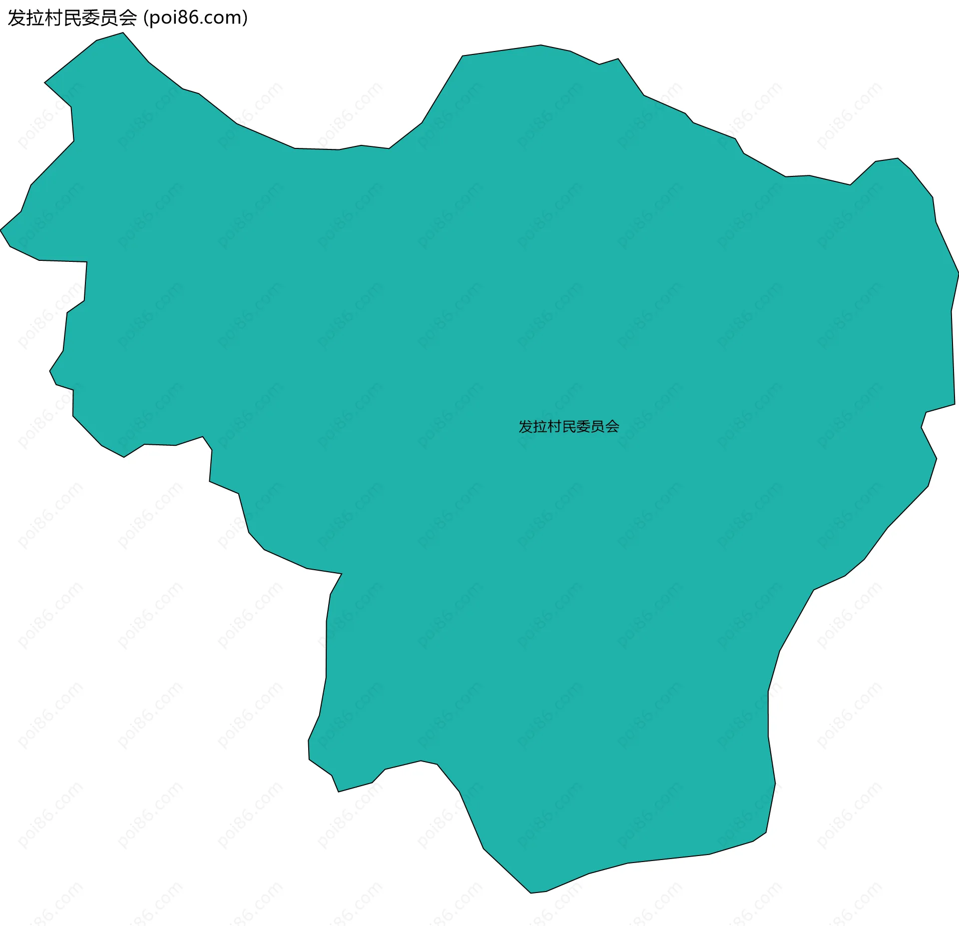 发拉村民委员会边界地图
