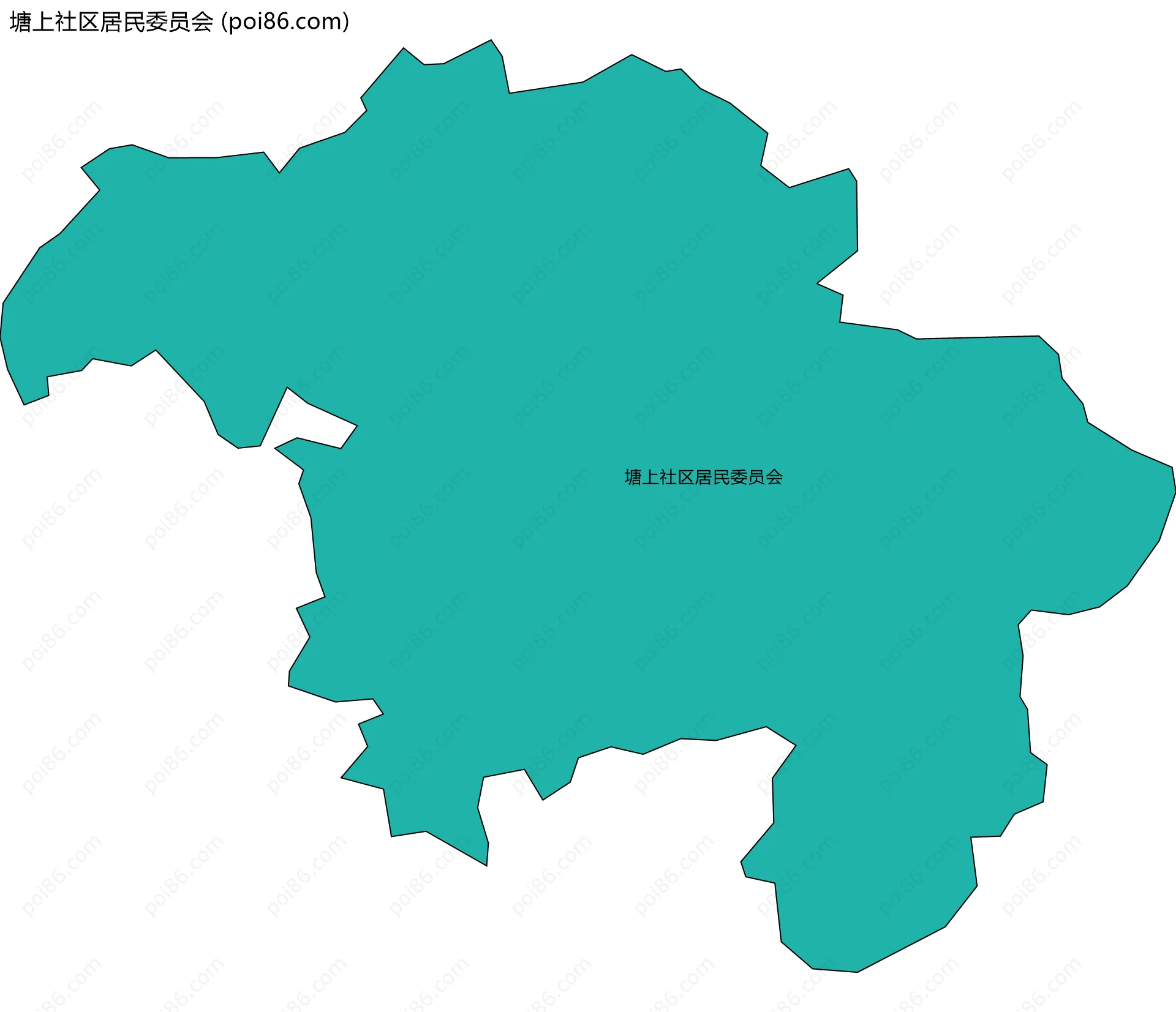 塘上社区居民委员会边界地图