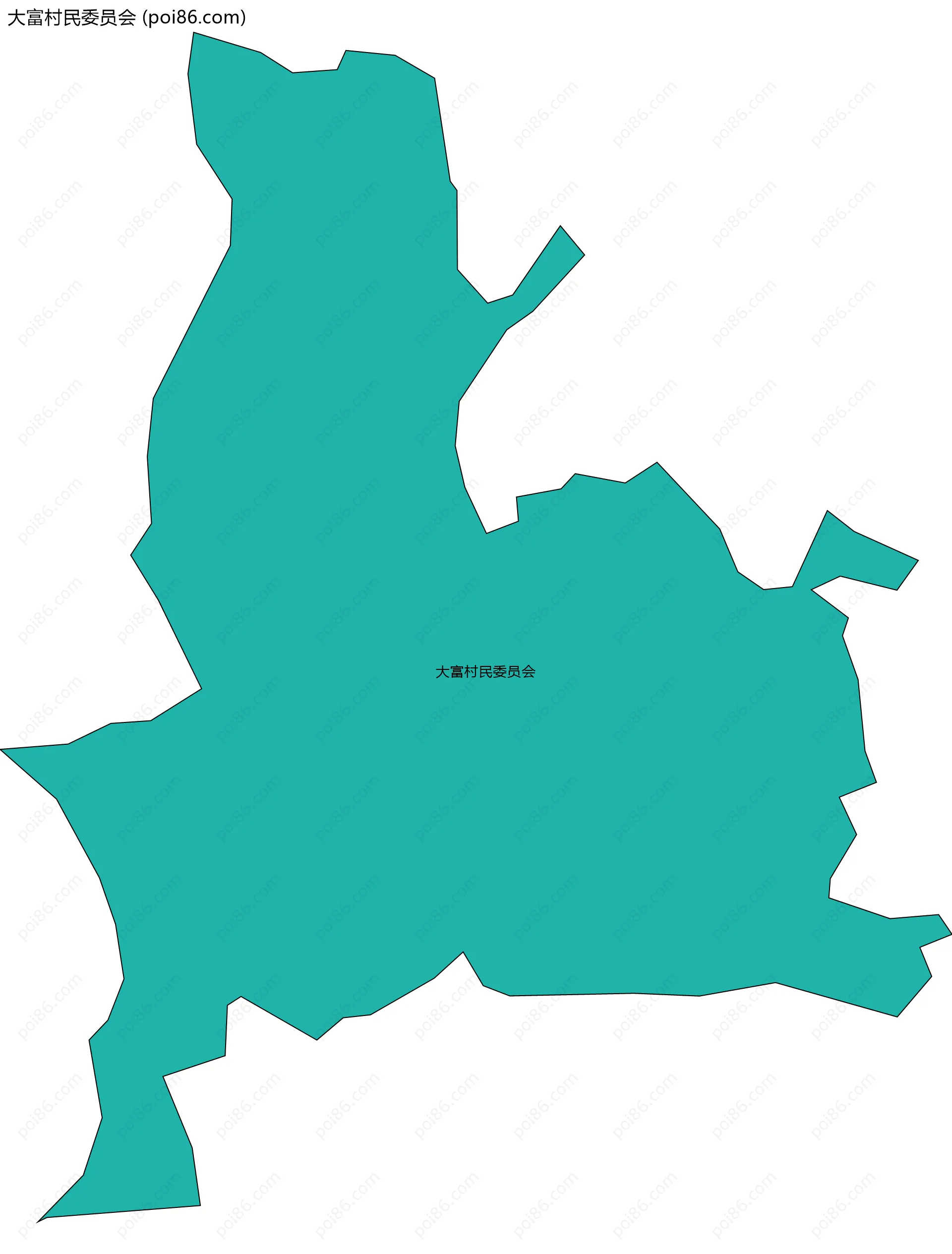 大富村民委员会边界地图