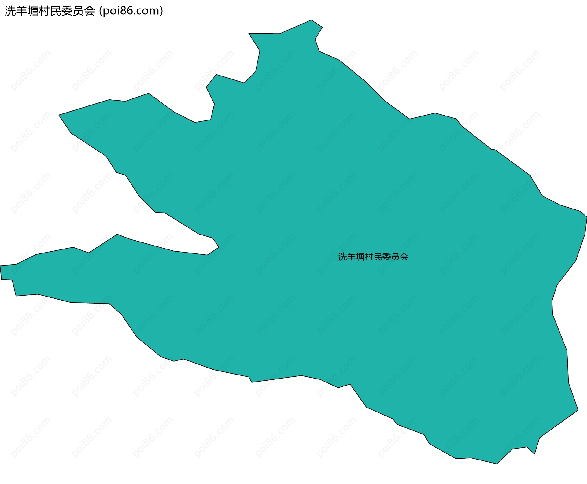 洗羊塘村民委员会边界地图