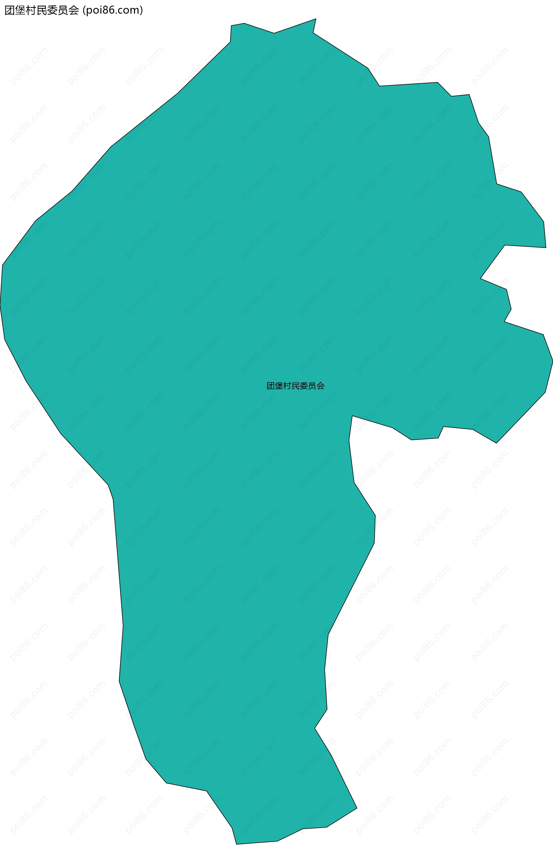 团堡村民委员会边界地图