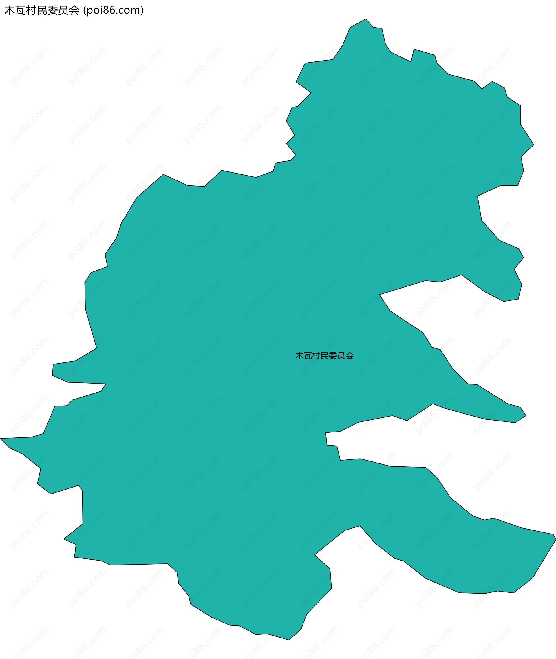木瓦村民委员会边界地图