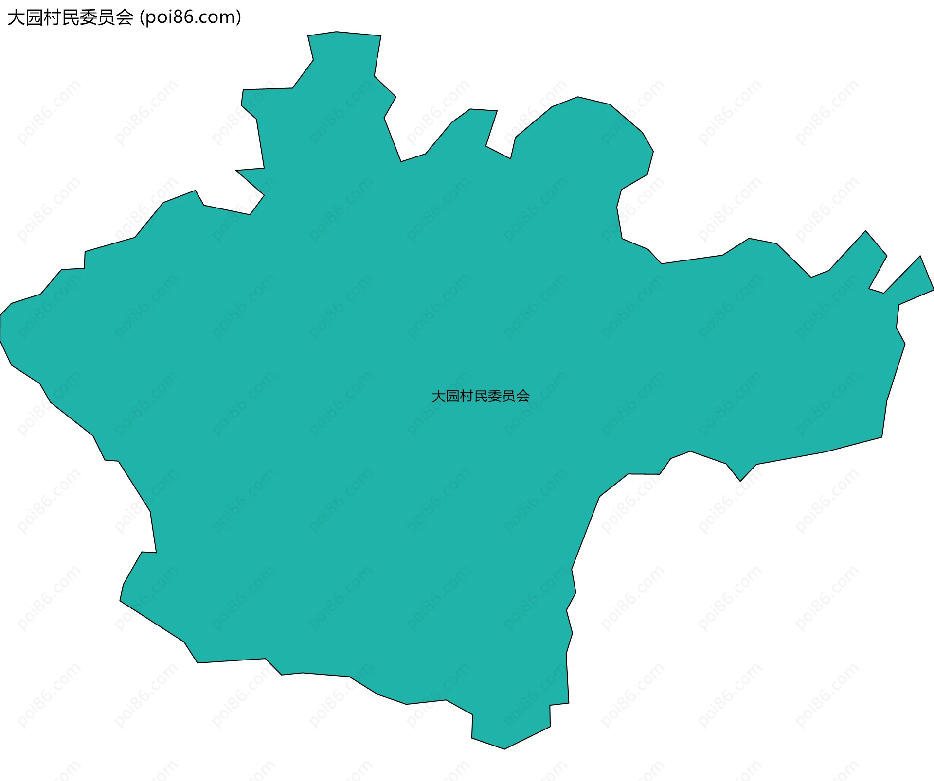 大园村民委员会边界地图