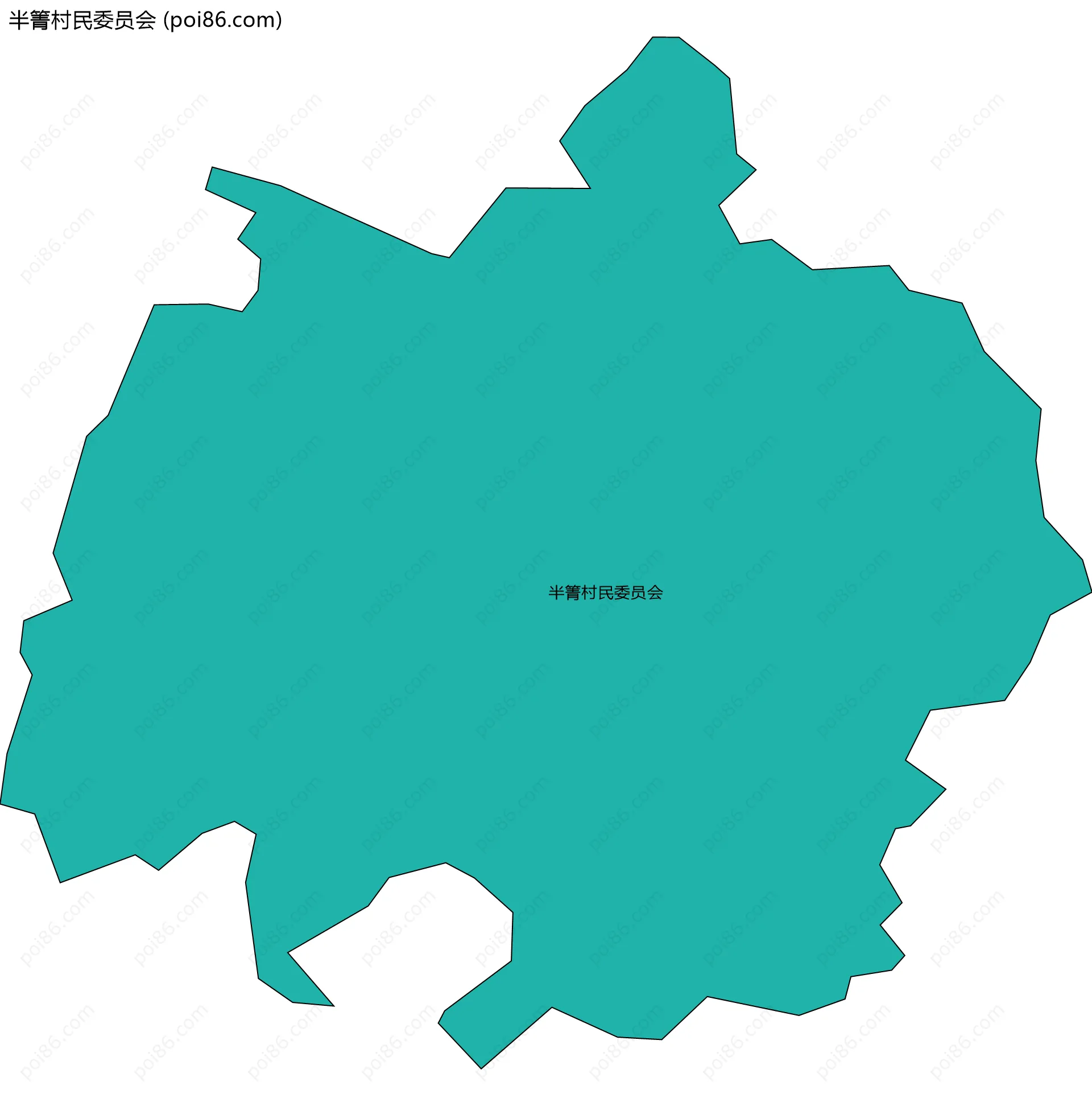 半箐村民委员会边界地图