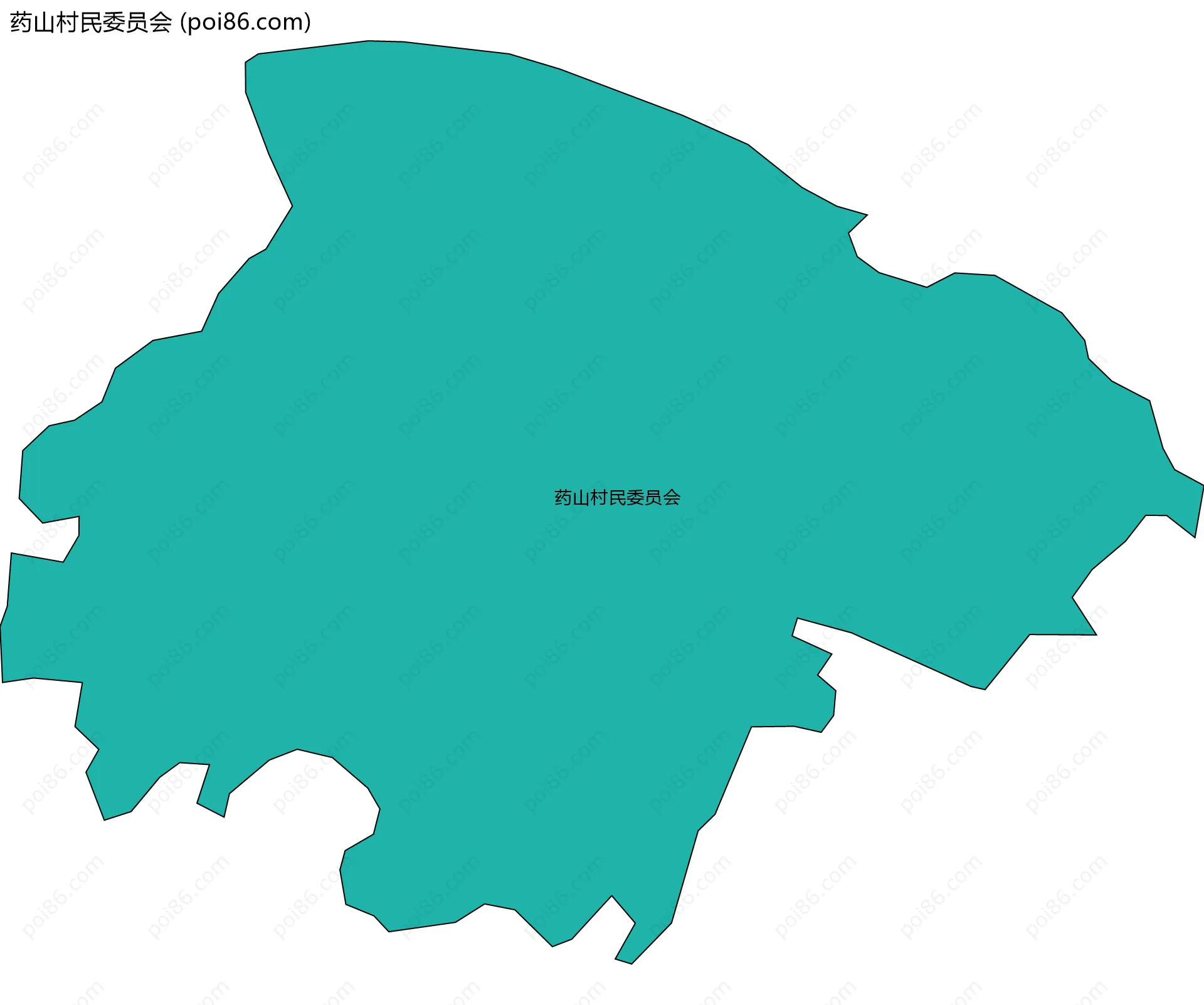 药山村民委员会边界地图