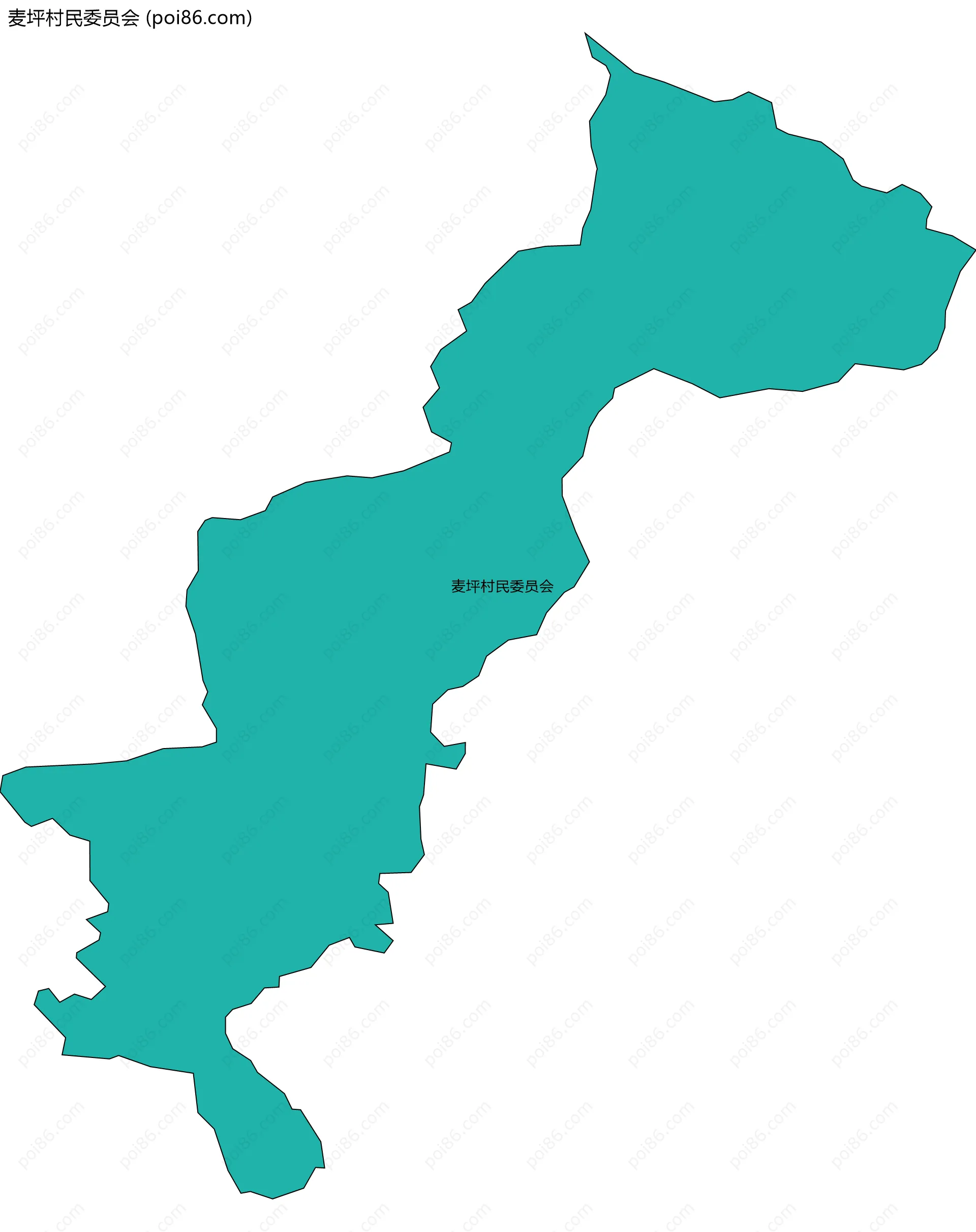 麦坪村民委员会边界地图