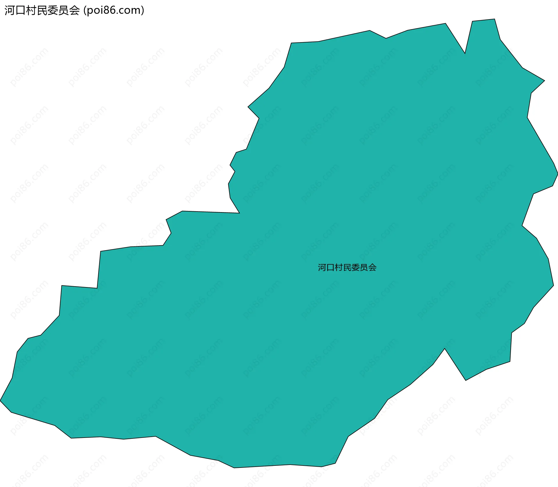 河口村民委员会边界地图