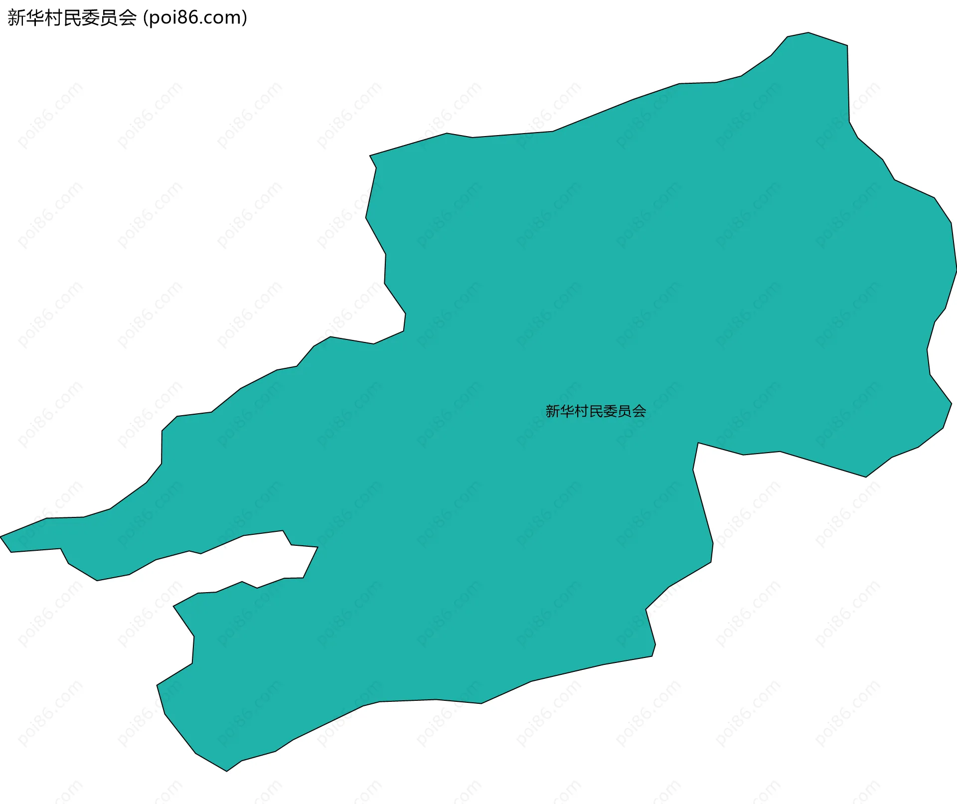 新华村民委员会边界地图