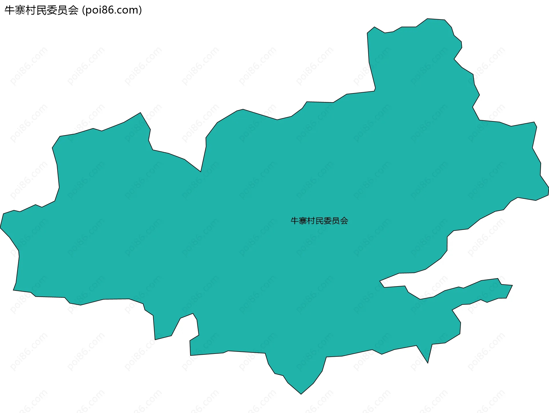 牛寨村民委员会边界地图