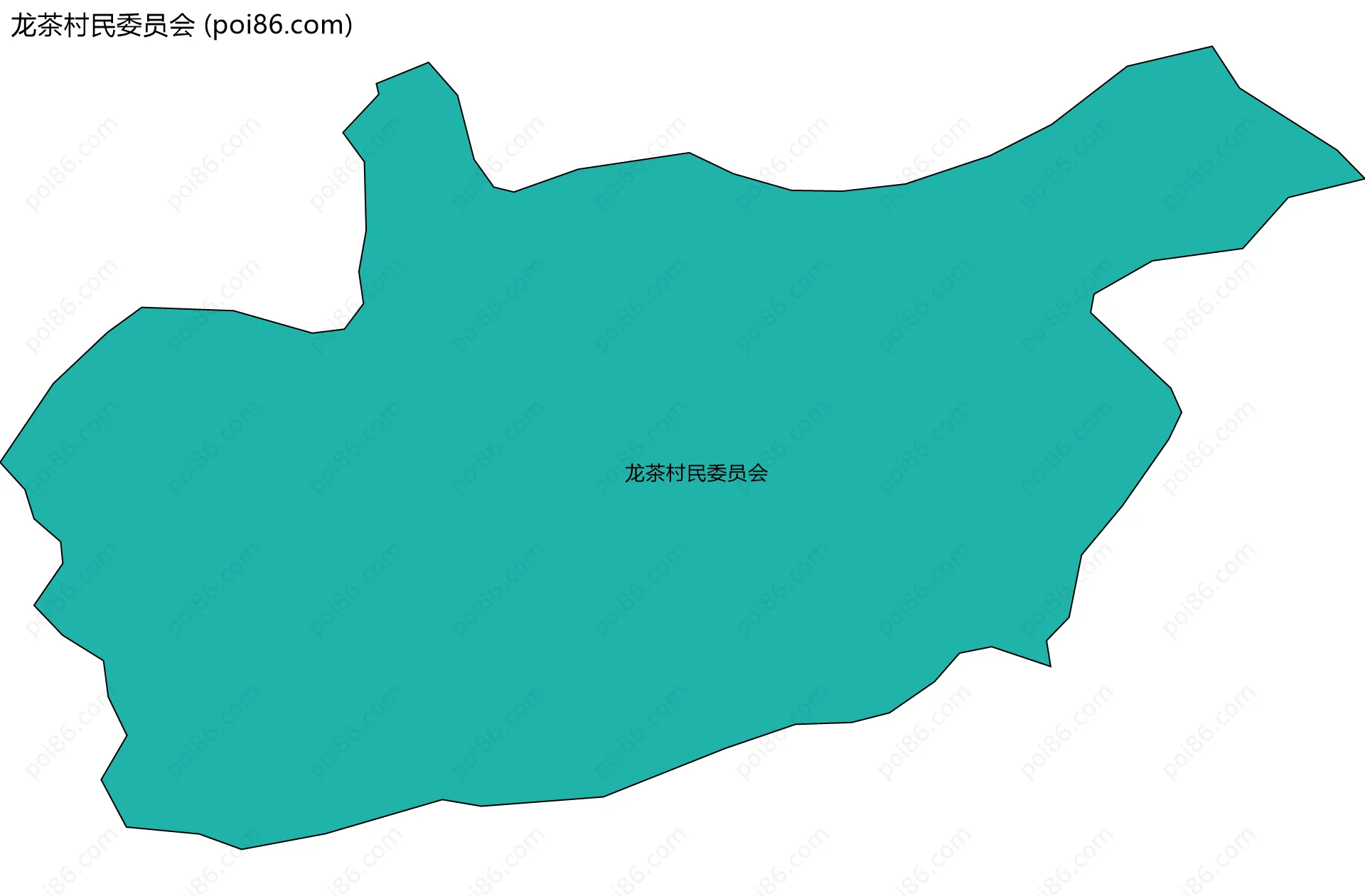 龙茶村民委员会边界地图
