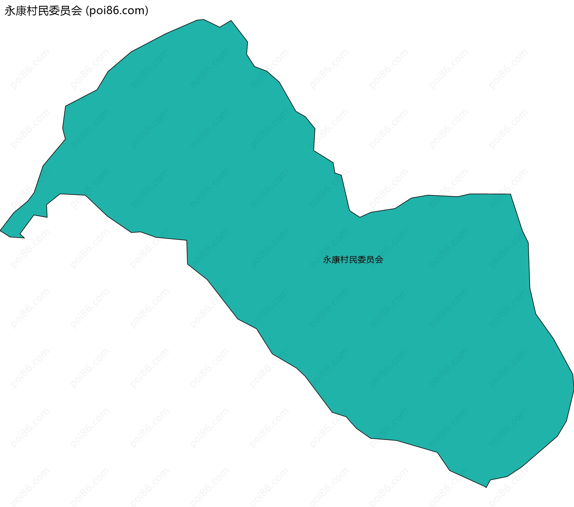 永康村民委员会边界地图