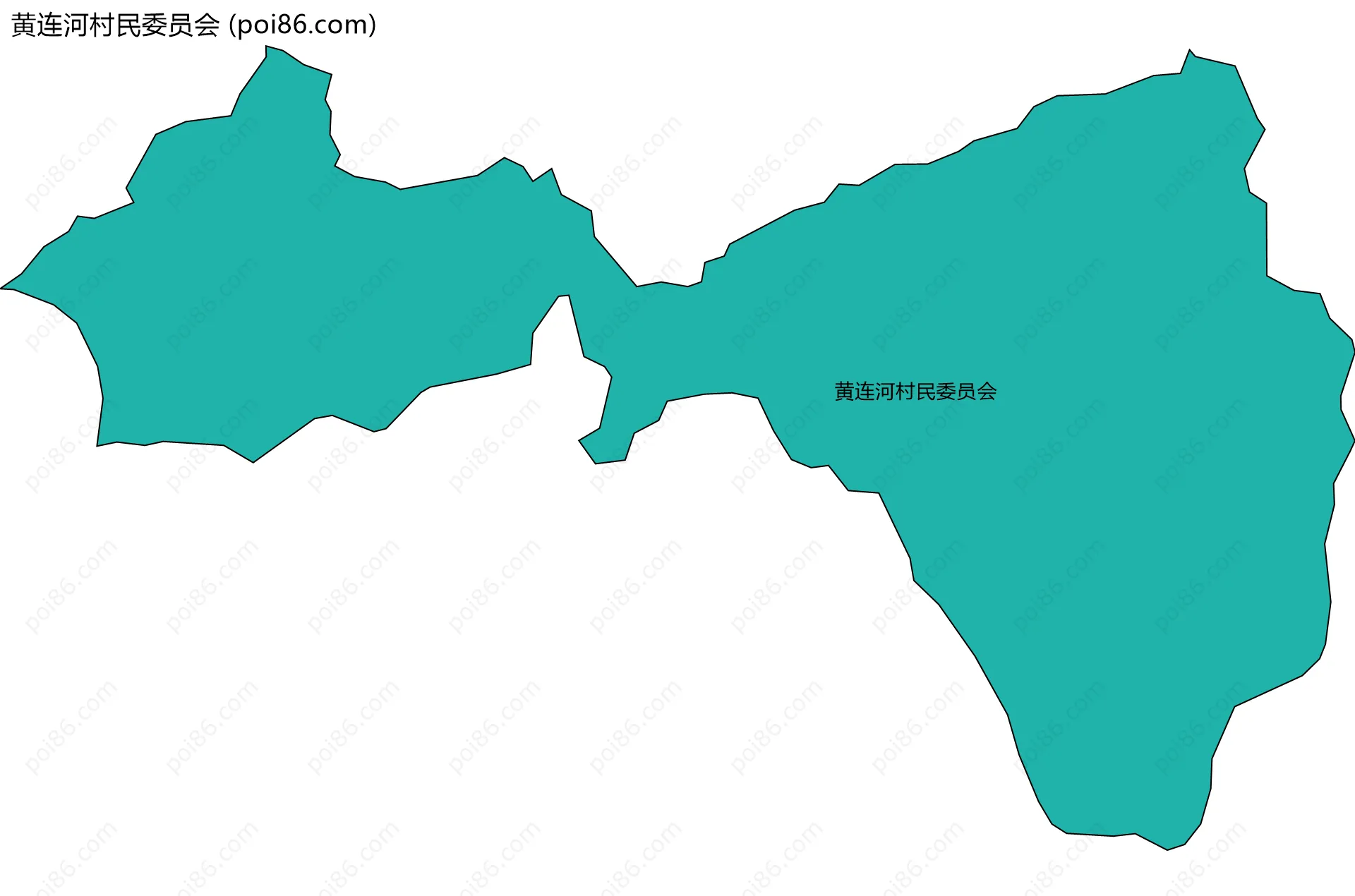 黄连河村民委员会边界地图