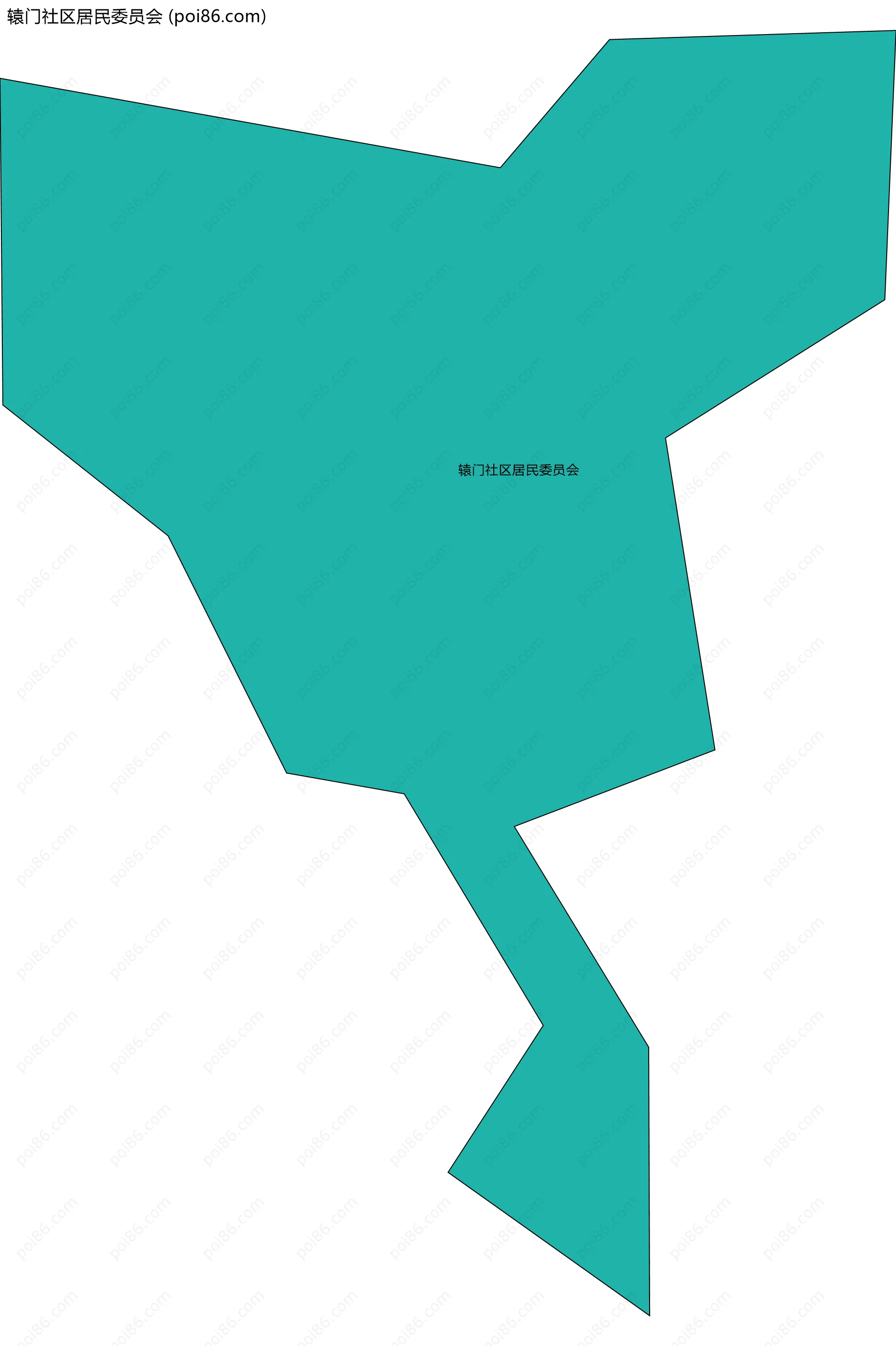 辕门社区居民委员会边界地图