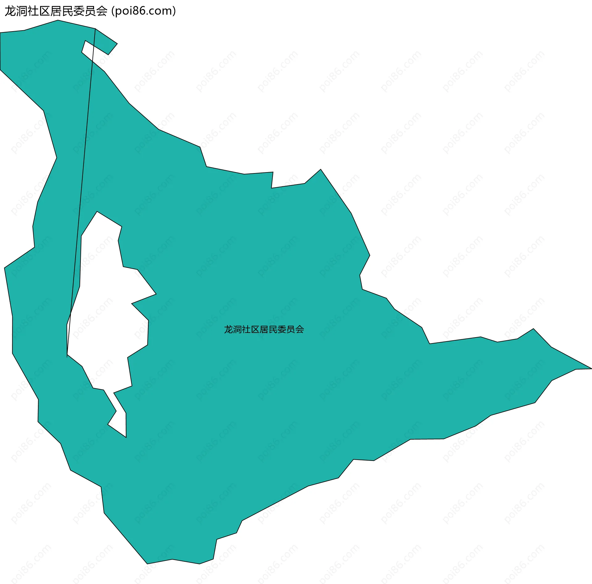 龙洞社区居民委员会边界地图