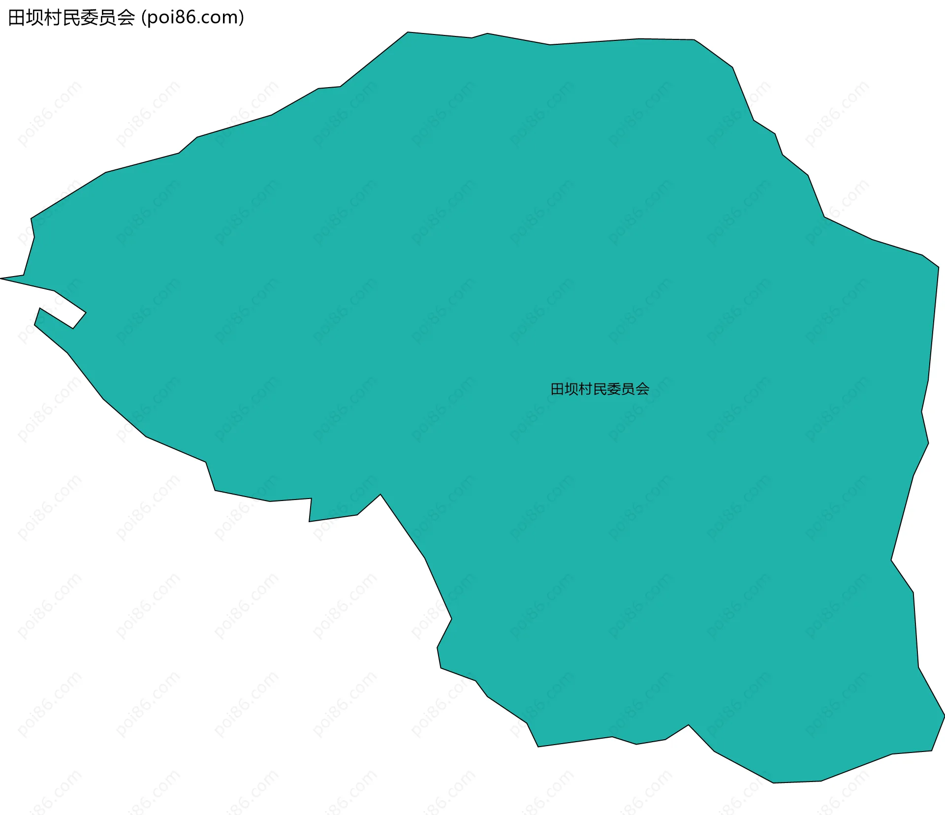 田坝村民委员会边界地图