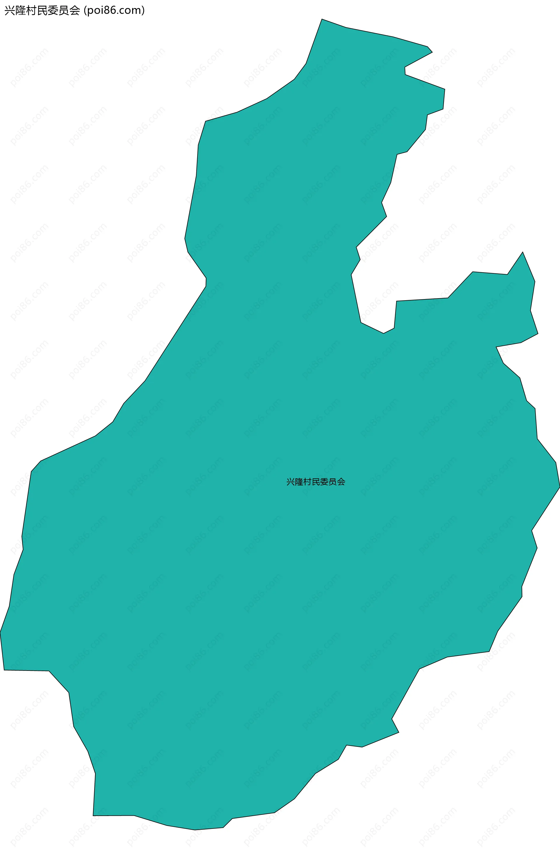 兴隆村民委员会边界地图