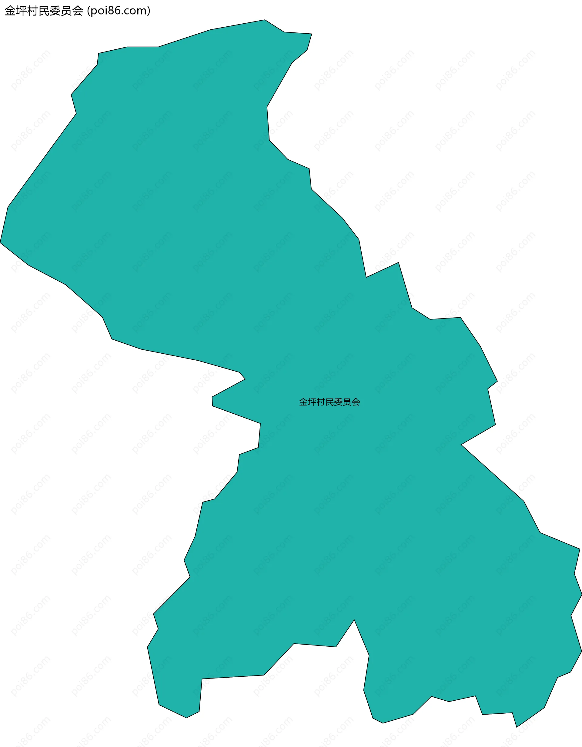 金坪村民委员会边界地图