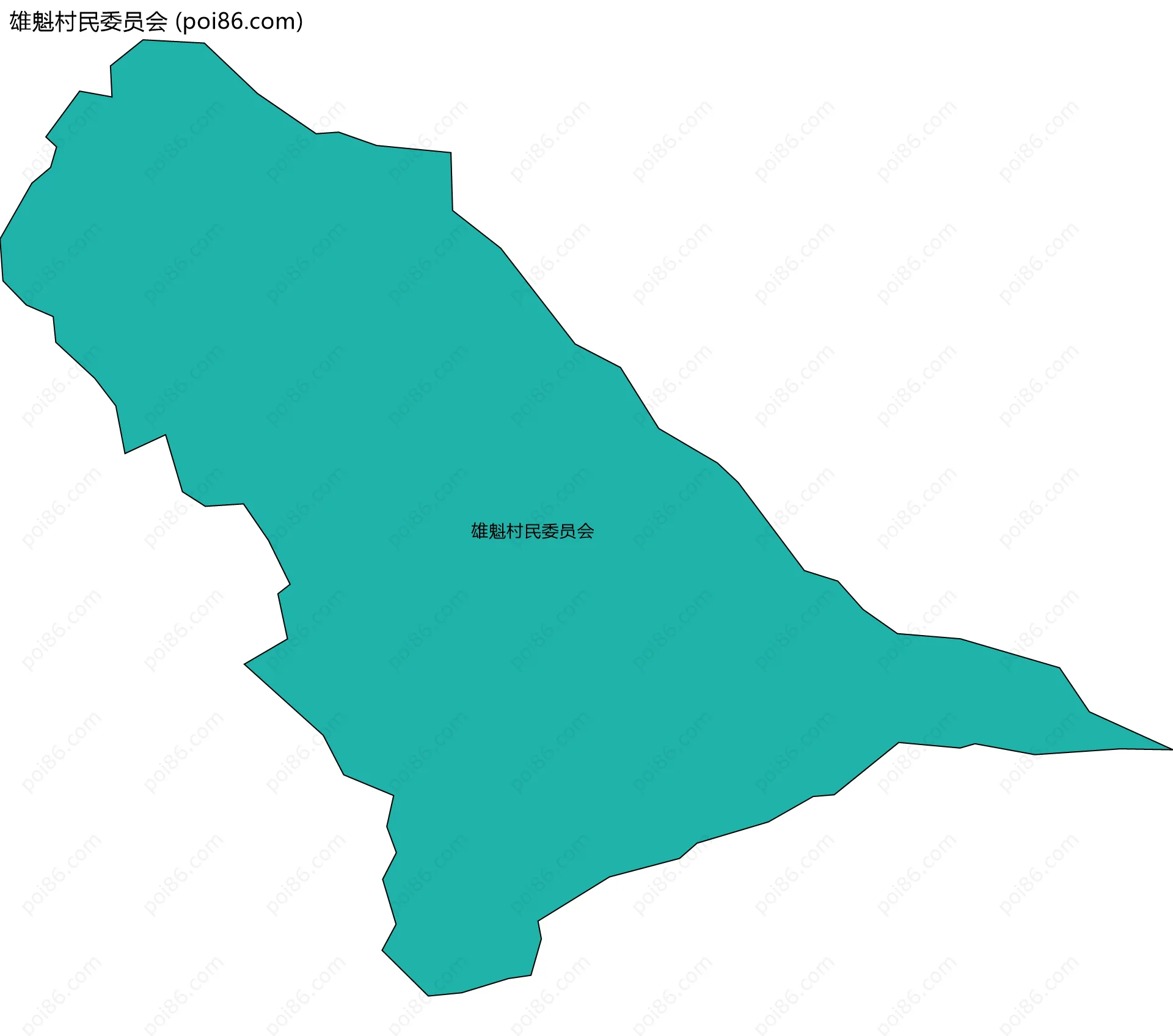 雄魁村民委员会边界地图