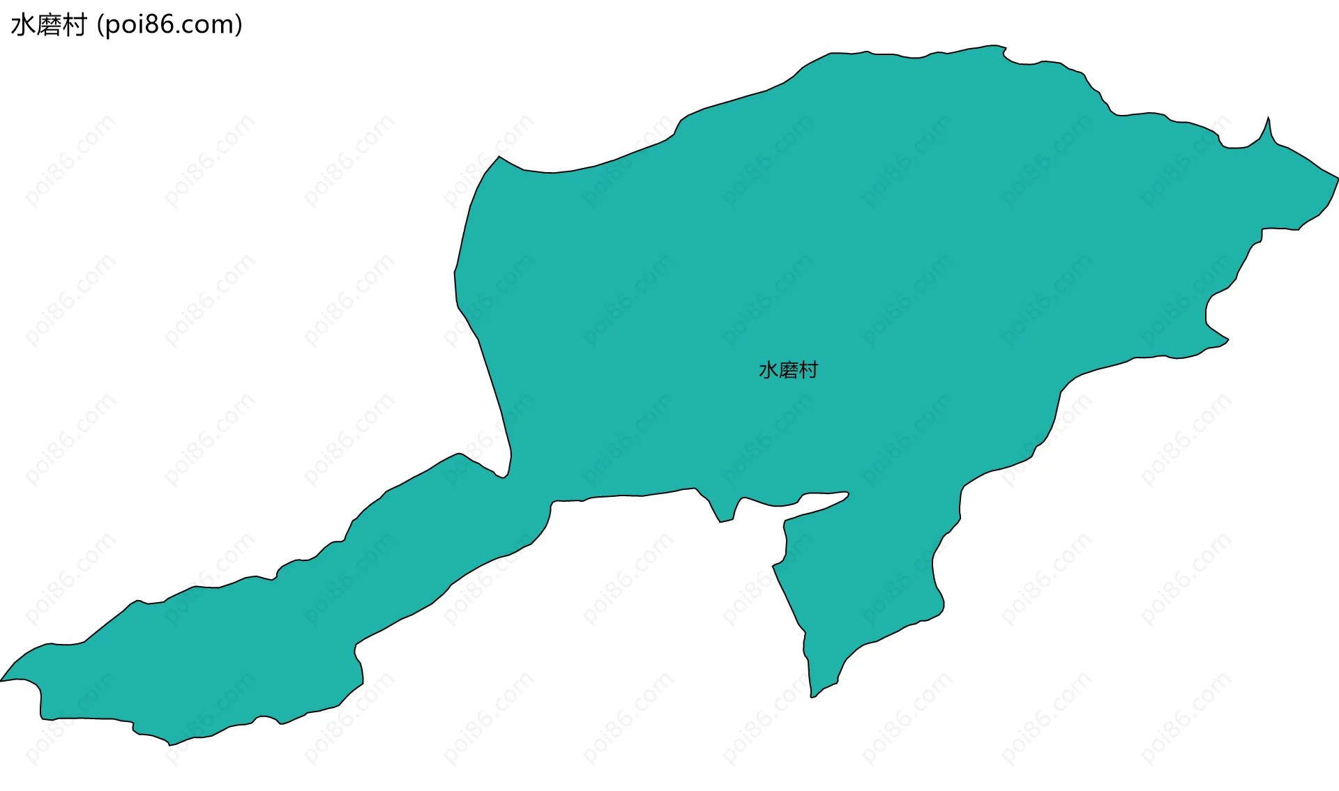 水磨村边界地图