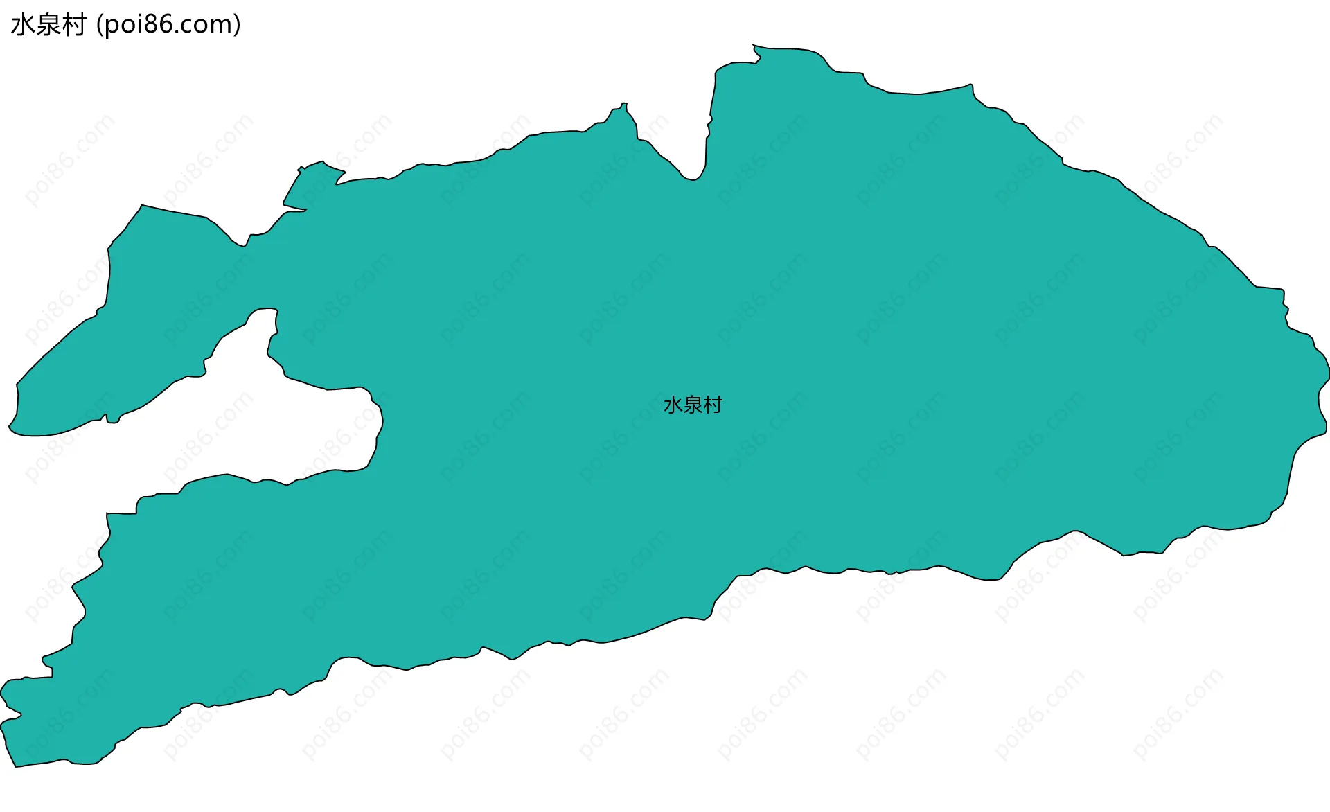 水泉村边界地图