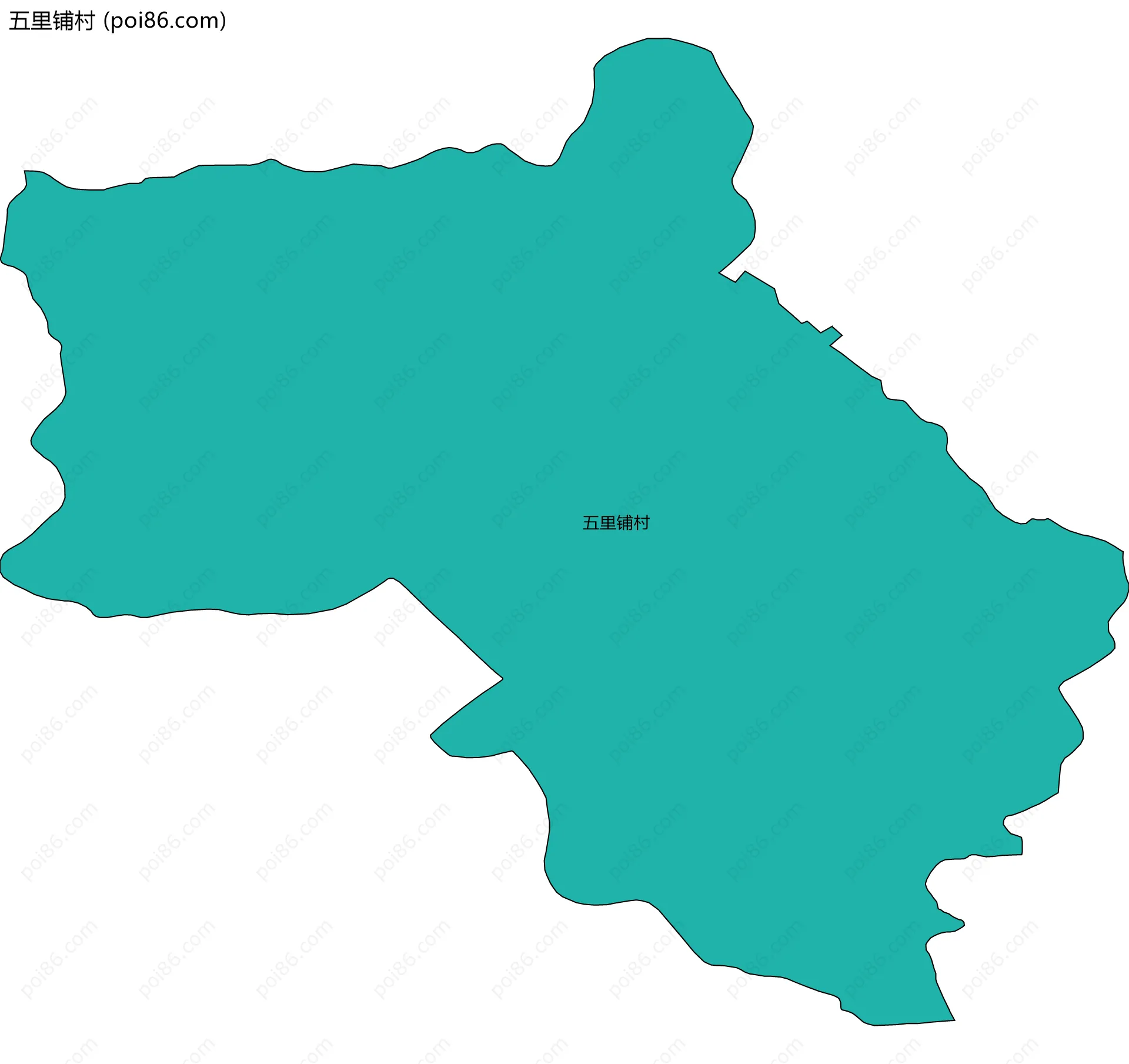 五里铺村边界地图