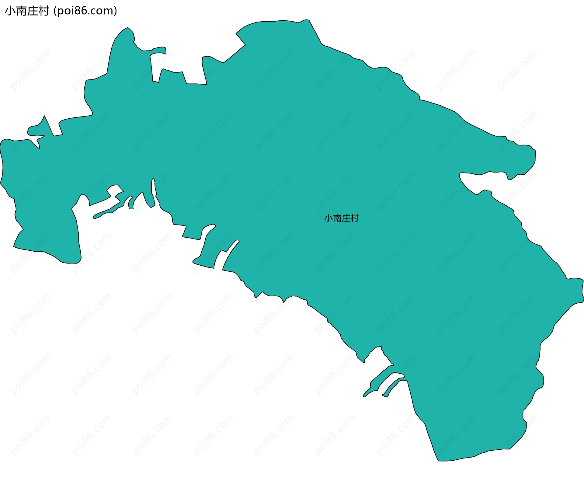小南庄村边界地图