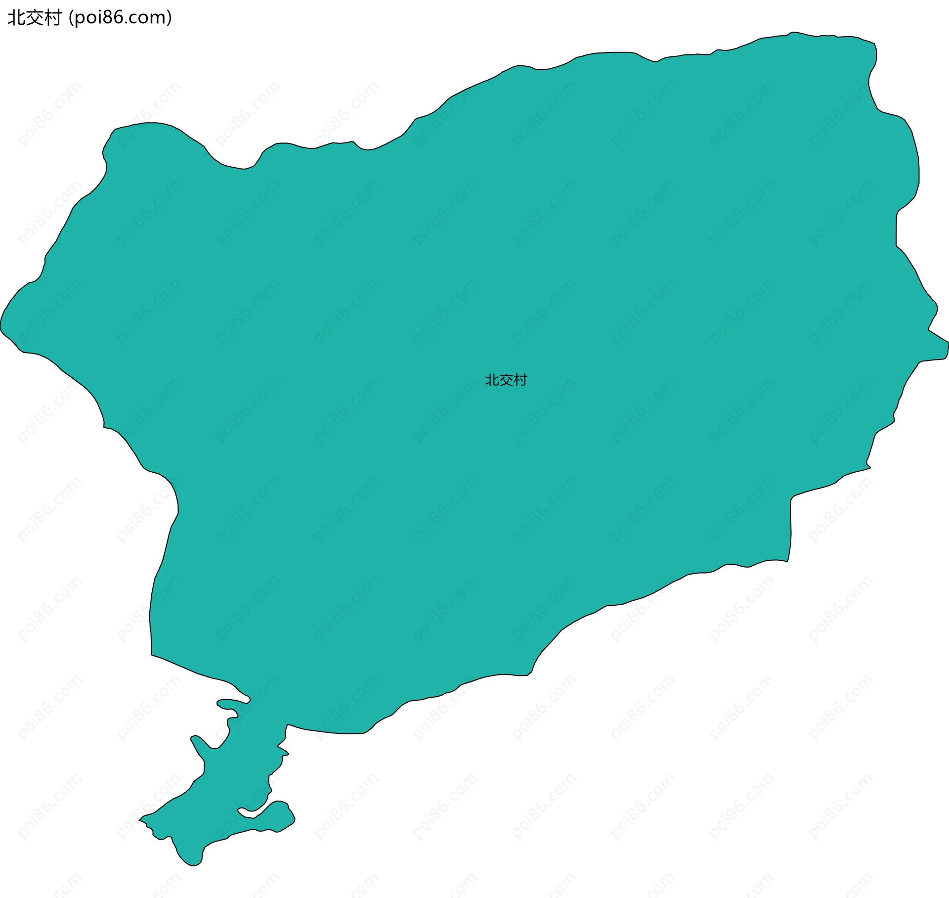 北交村边界地图