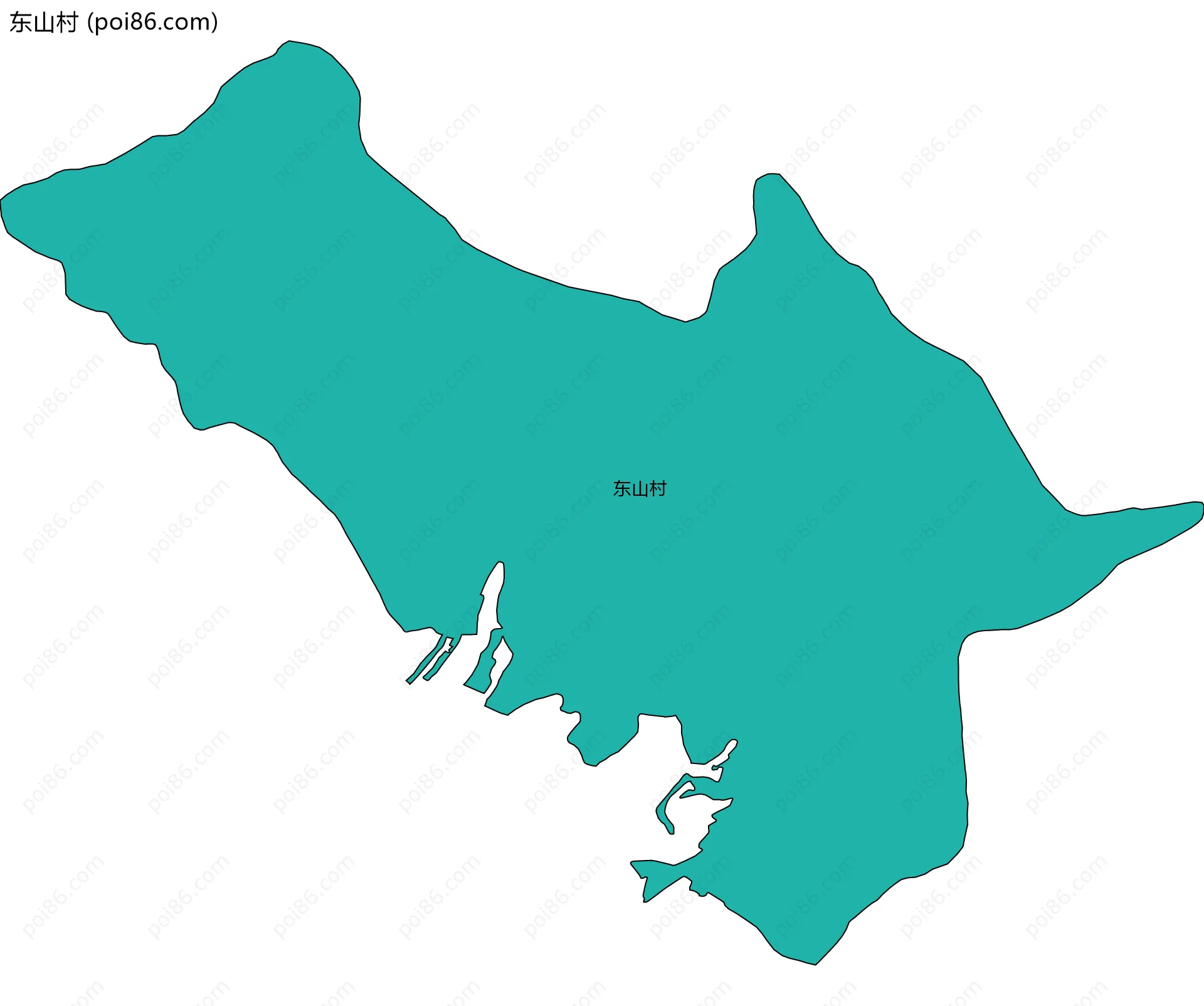 东山村边界地图