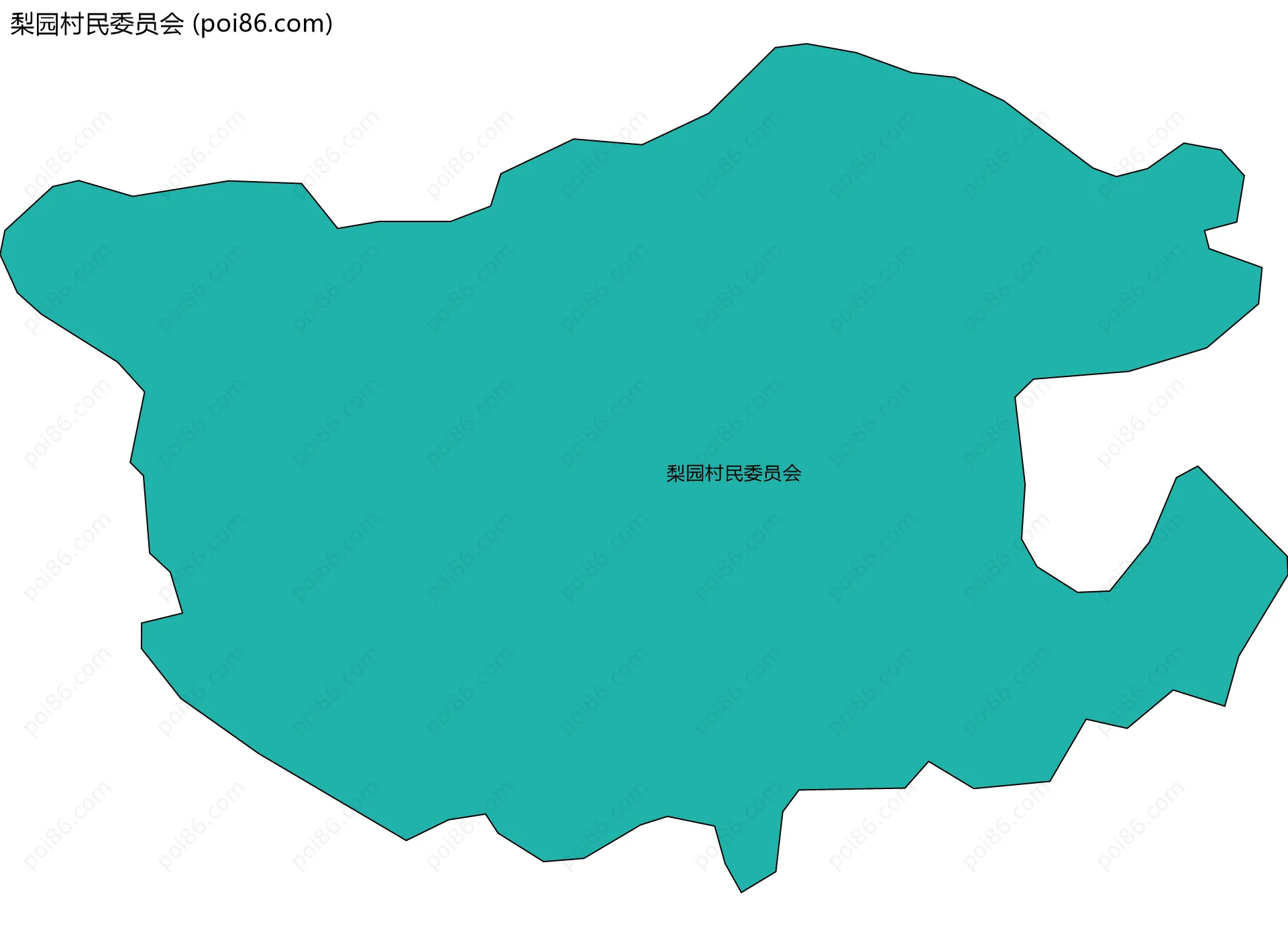 梨园村民委员会边界地图