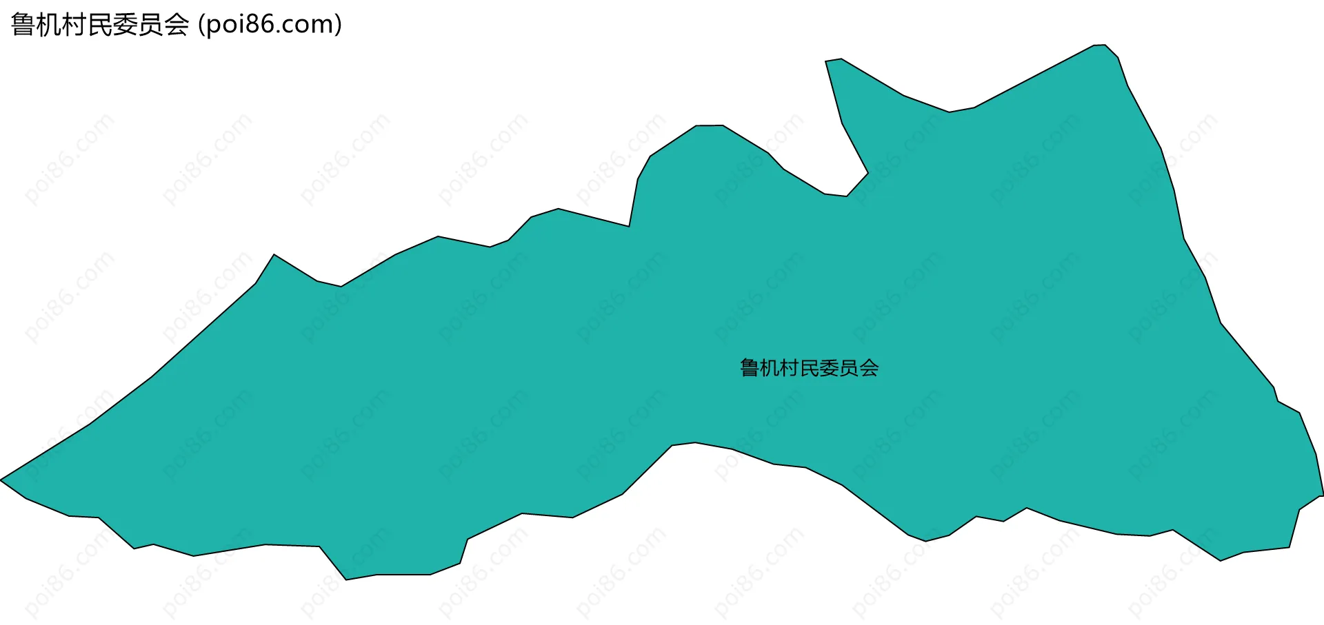 鲁机村民委员会边界地图