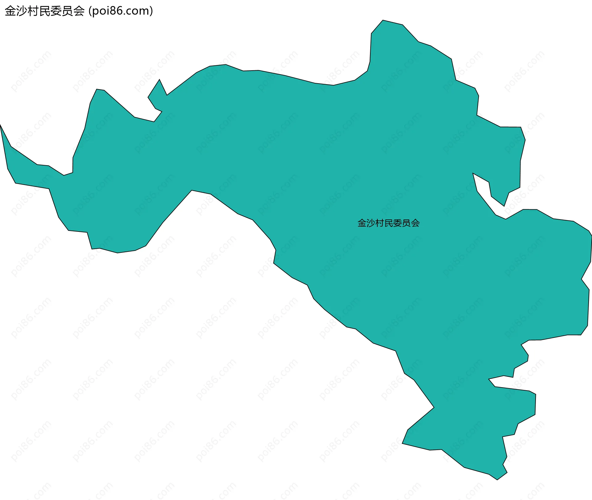 金沙村民委员会边界地图